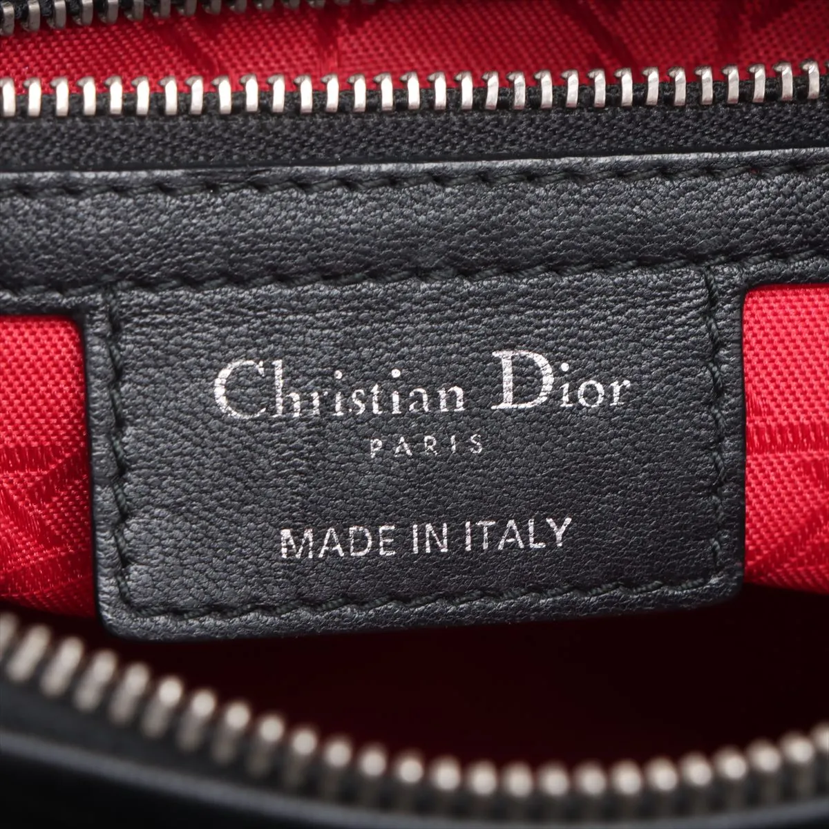 Lady Dior Cannage Leather 2WAY Handbag Black — view 10