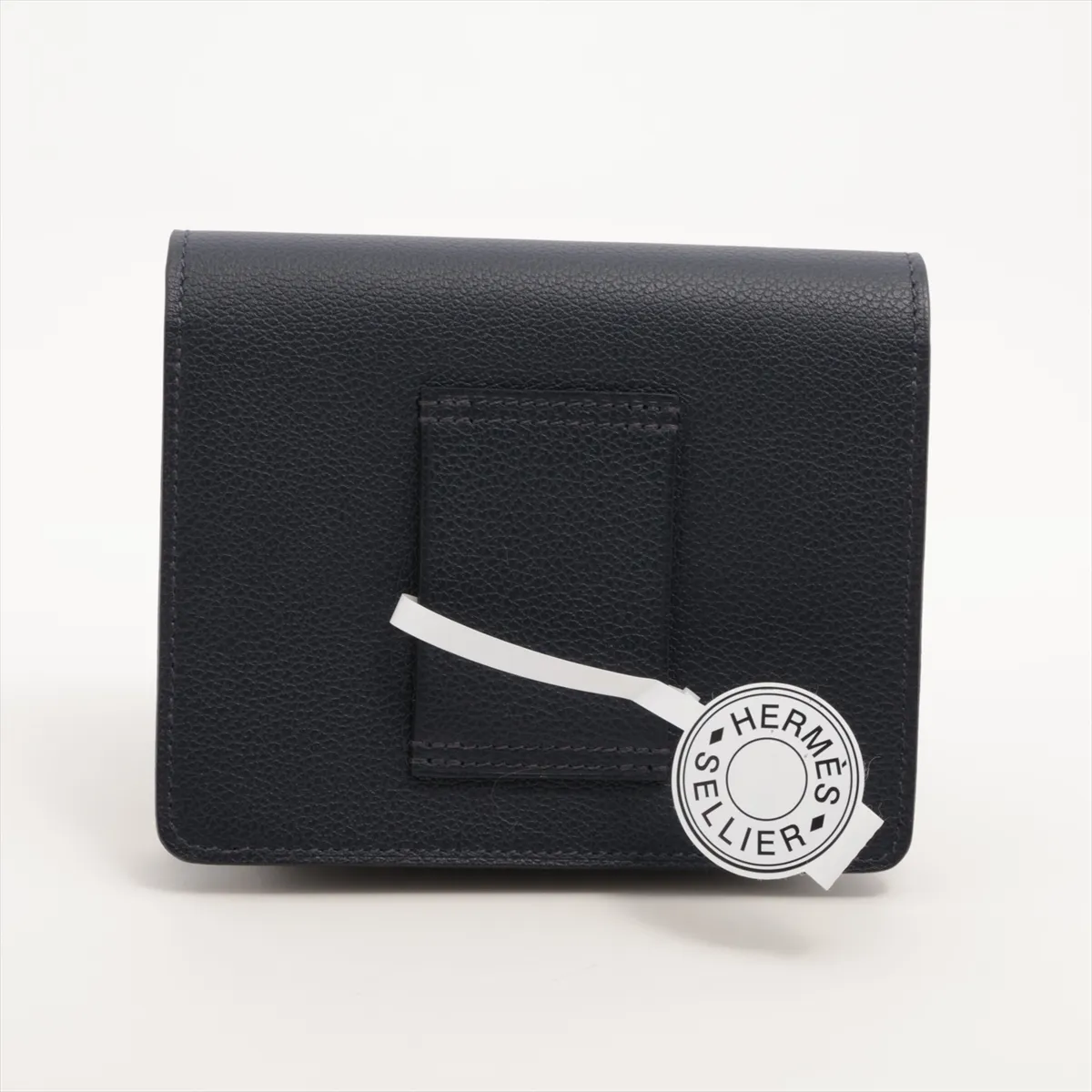 Lauris Slim Evercolor Compact Wallet, Navy, Gold Hardware, Z: 2021 — view 2