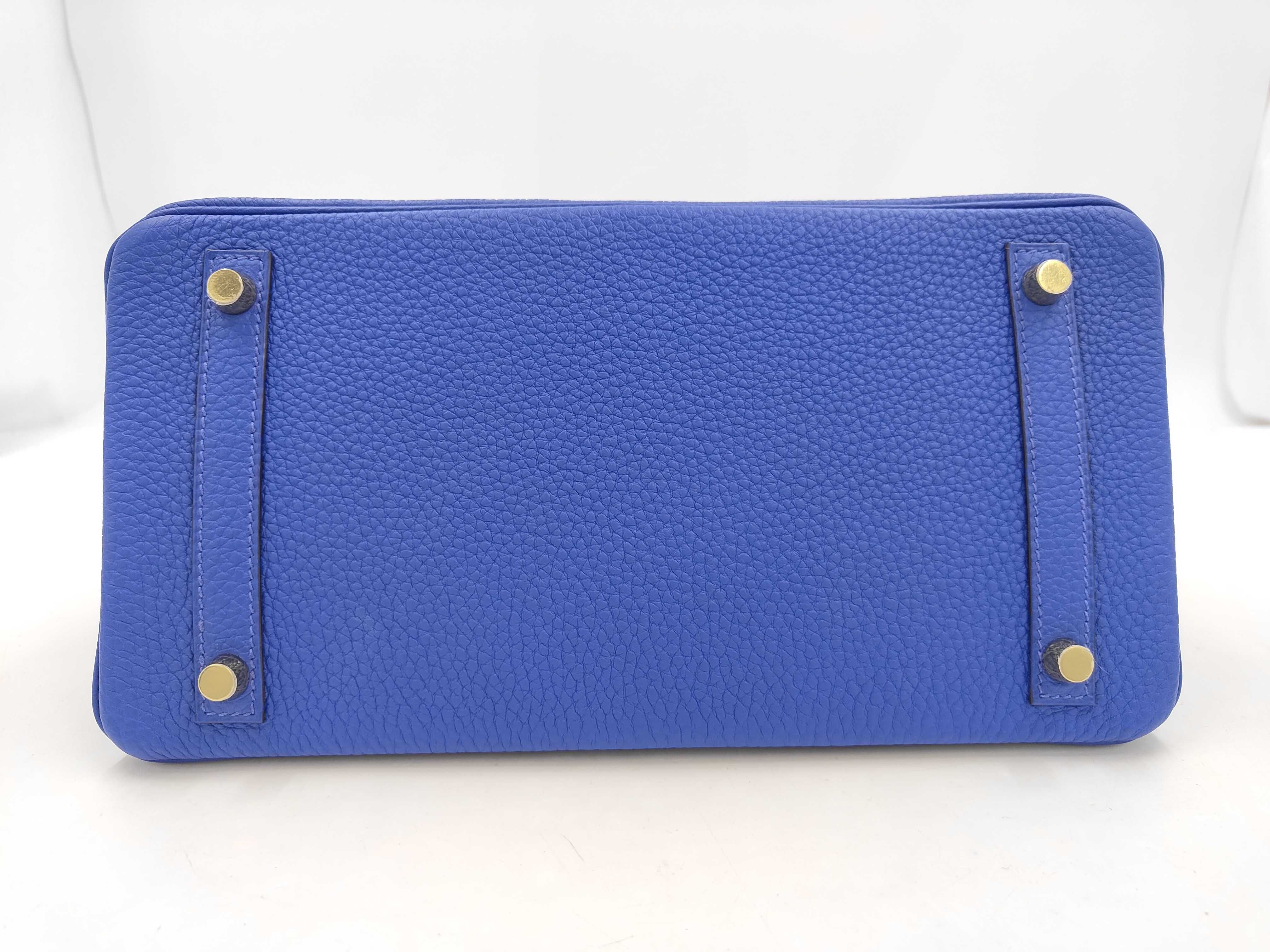 Birkin 30 Blue Royal Z stamp Gold hardware handbag — view 7
