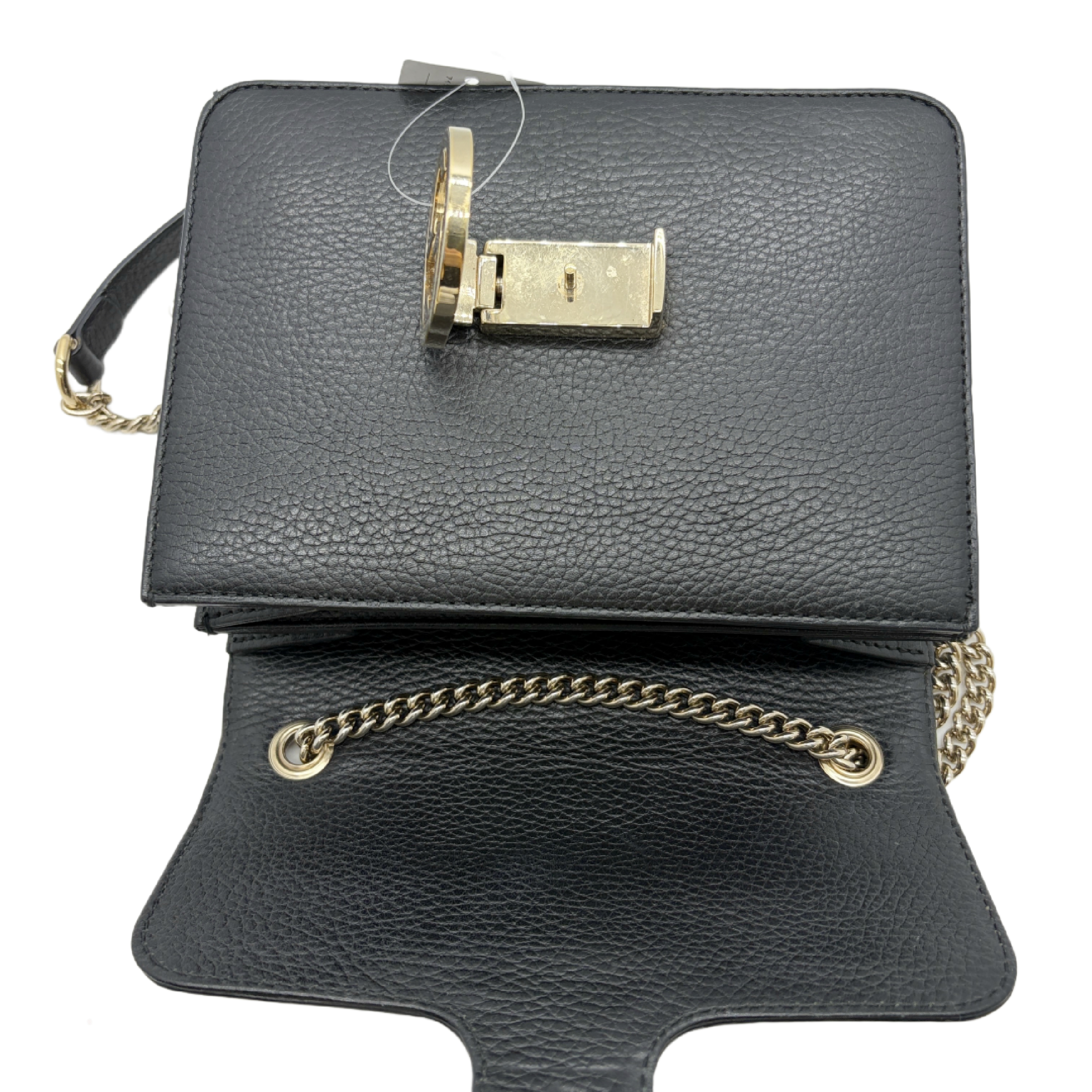 Interlocking G Organ Black Leather Shoulder Bag — view 7
