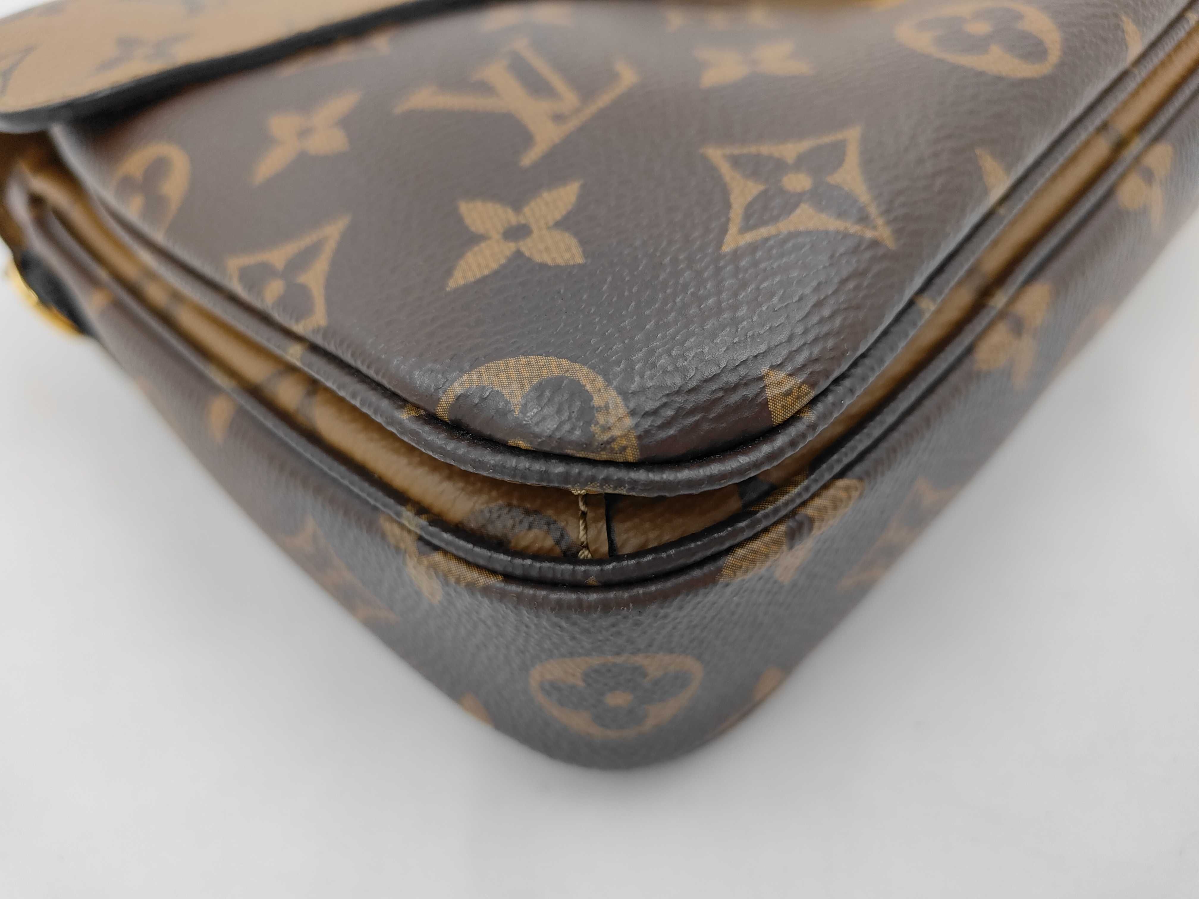 Monogram Reverse Pochette Metis MM Shoulder Bag with Strap — view 4