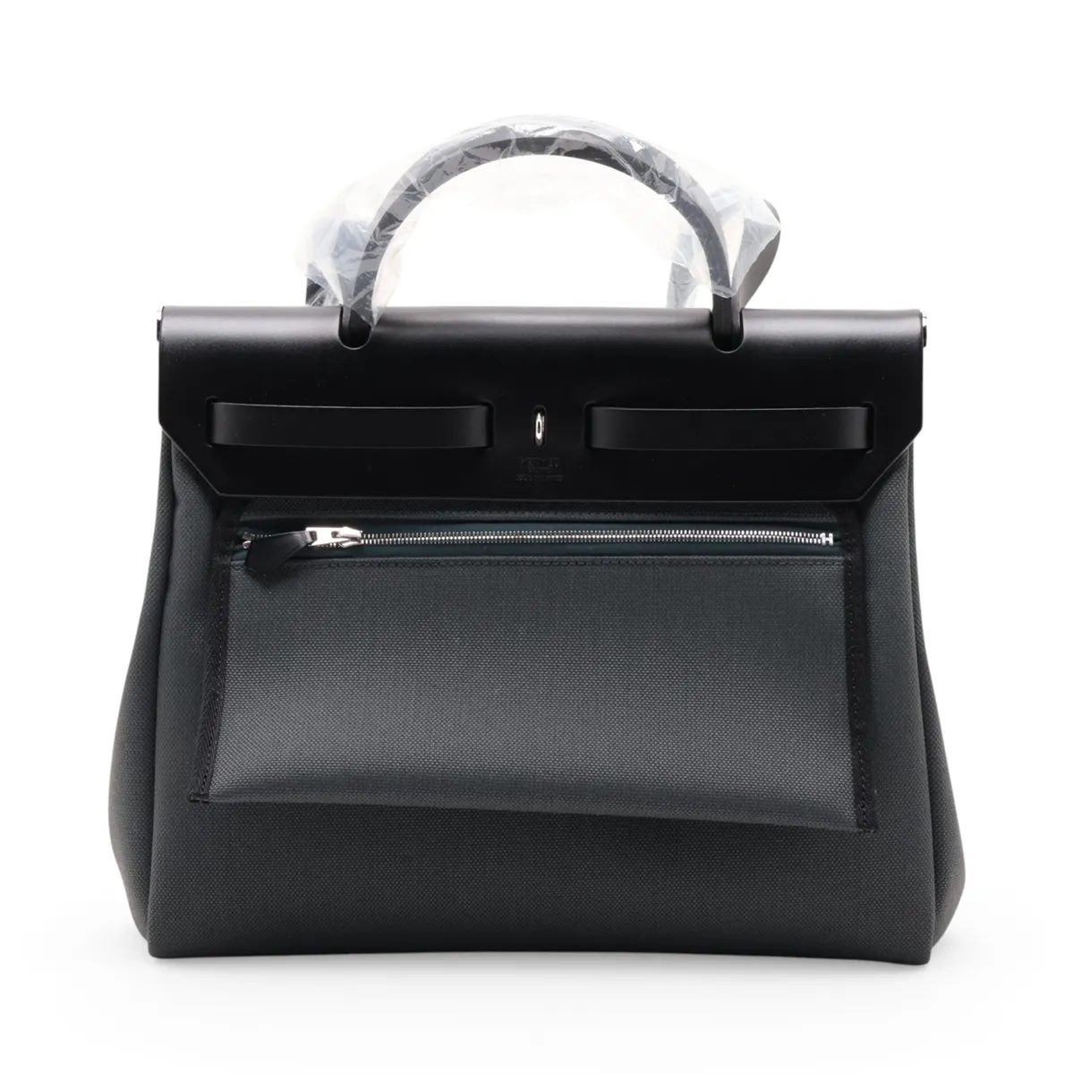 Herbag Zip PM Toile Military x Vache Hunter Black x Green Silver Hardware B: 2023 — view 2