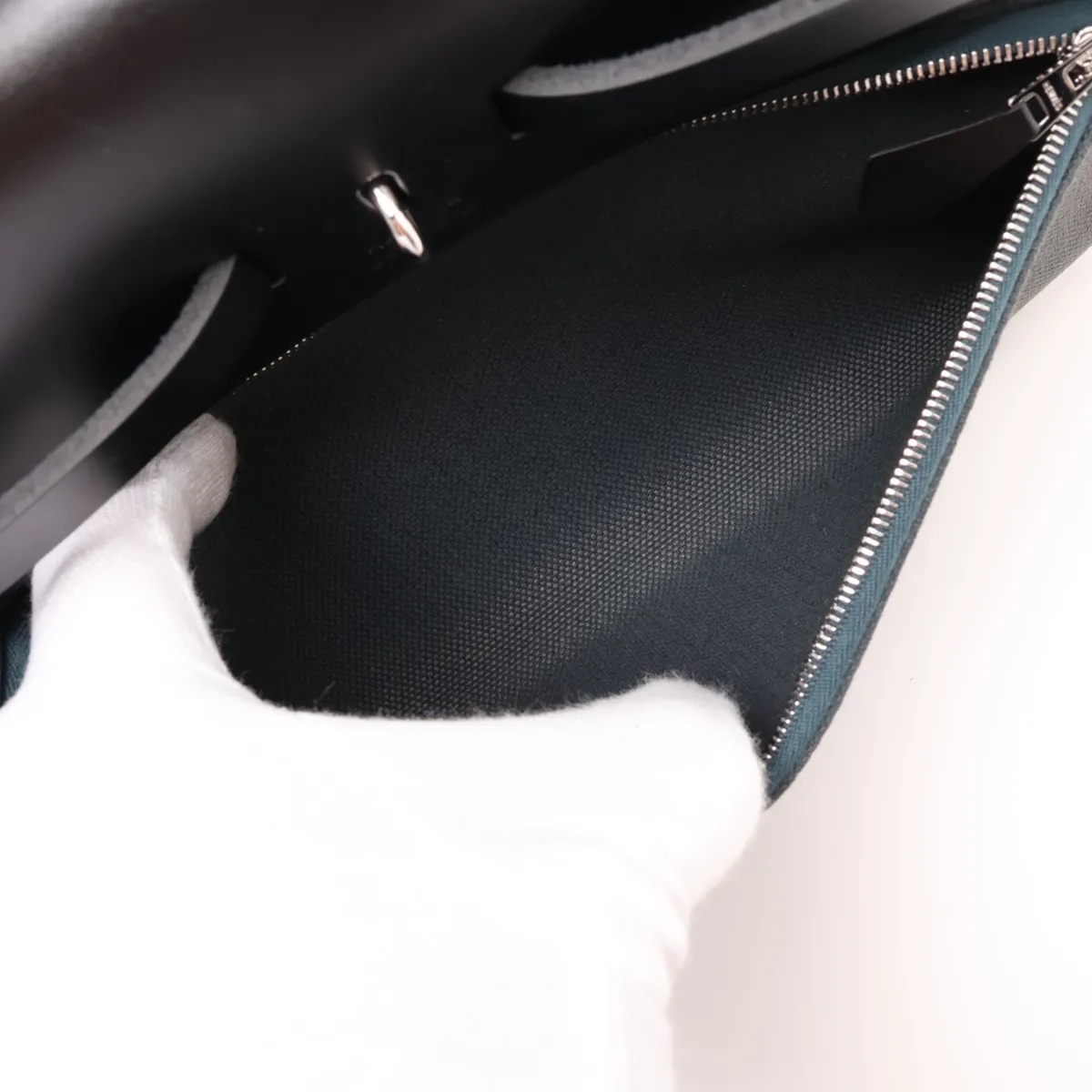 Herbag Zip PM Toile Military x Vache Hunter Black x Green Silver Hardware B: 2023 — view 10
