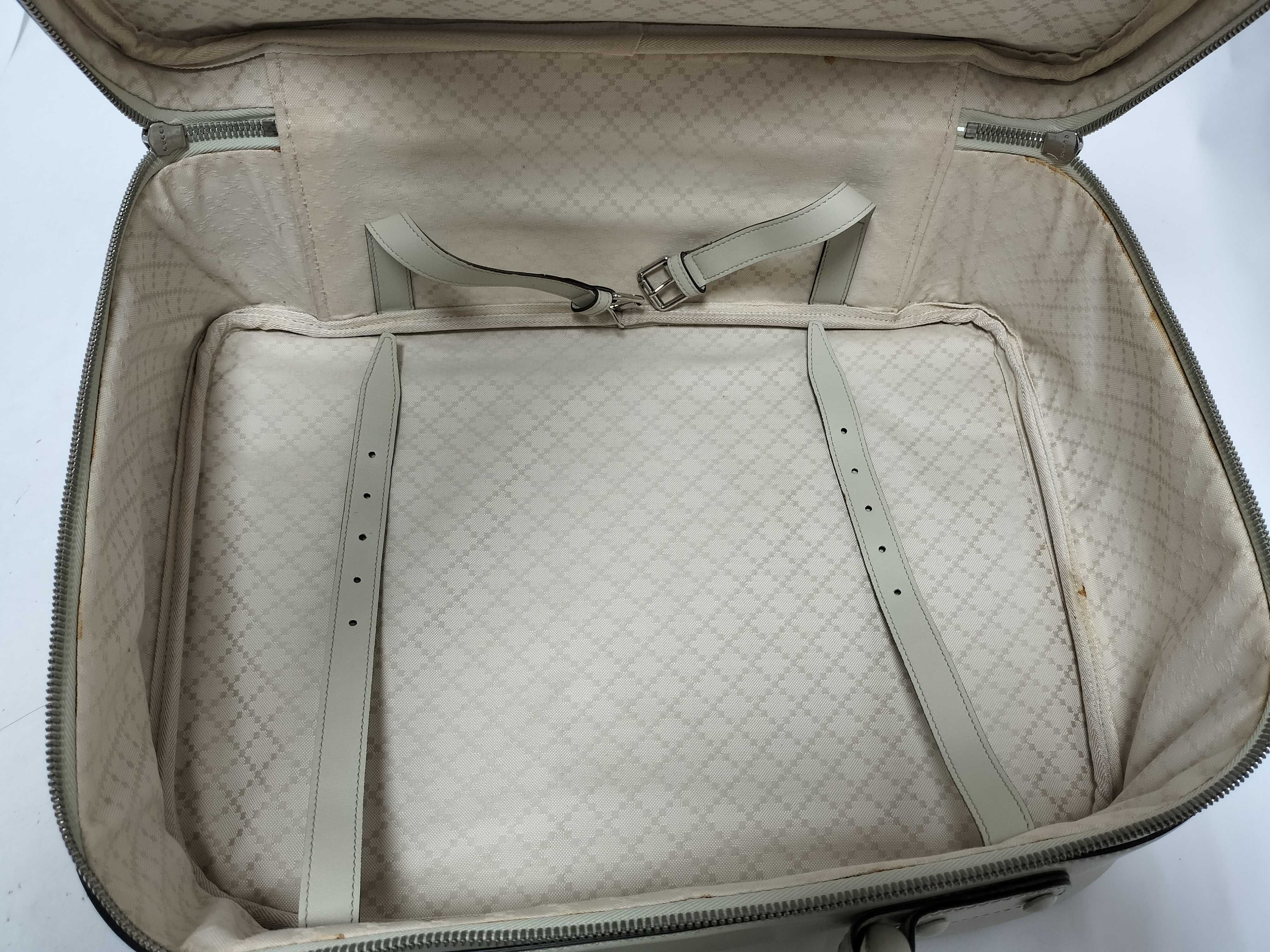 Leather Briefcase, White, 285442 520981 Bag — view 12