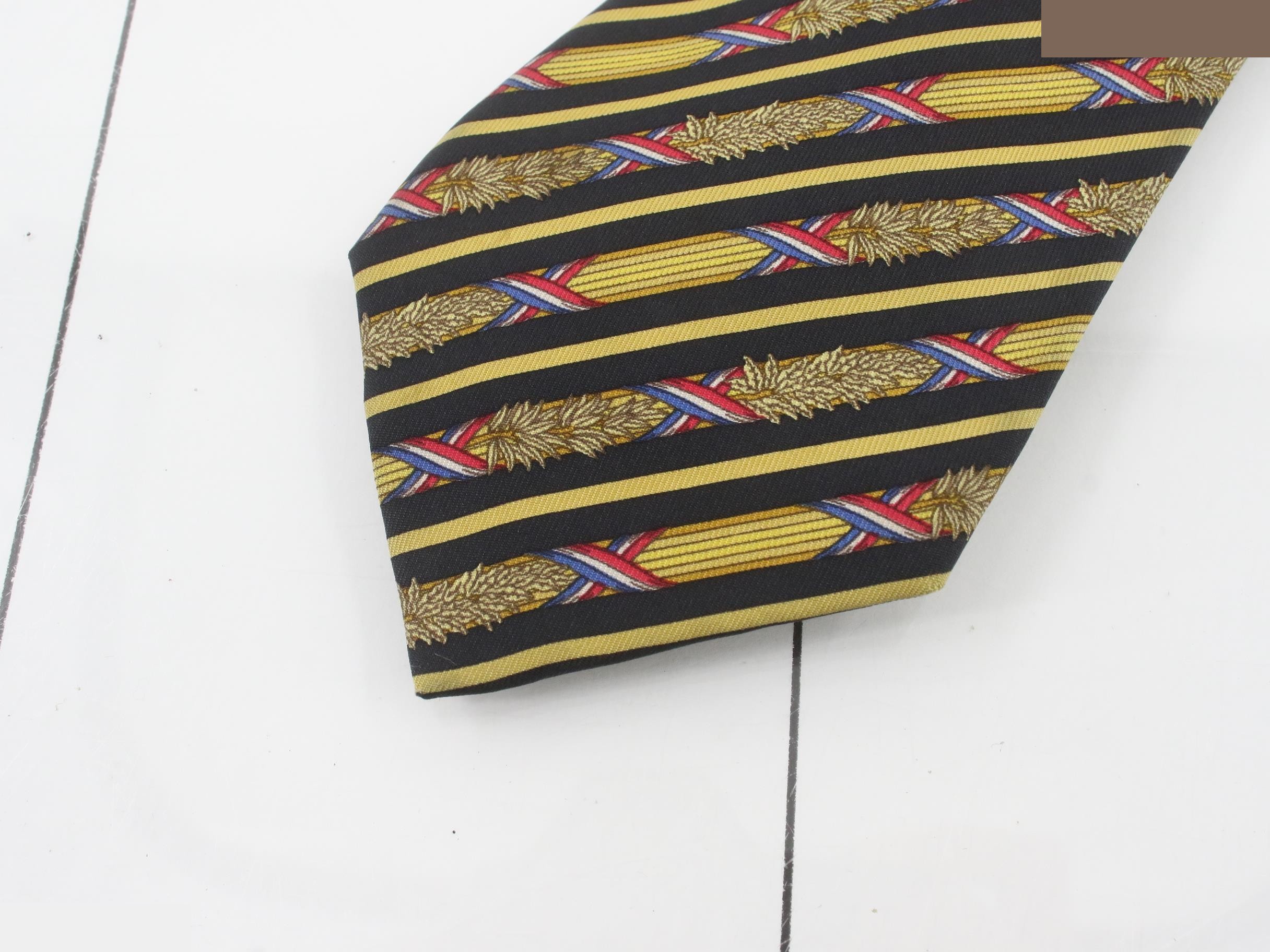 Silk necktie, black — view 3