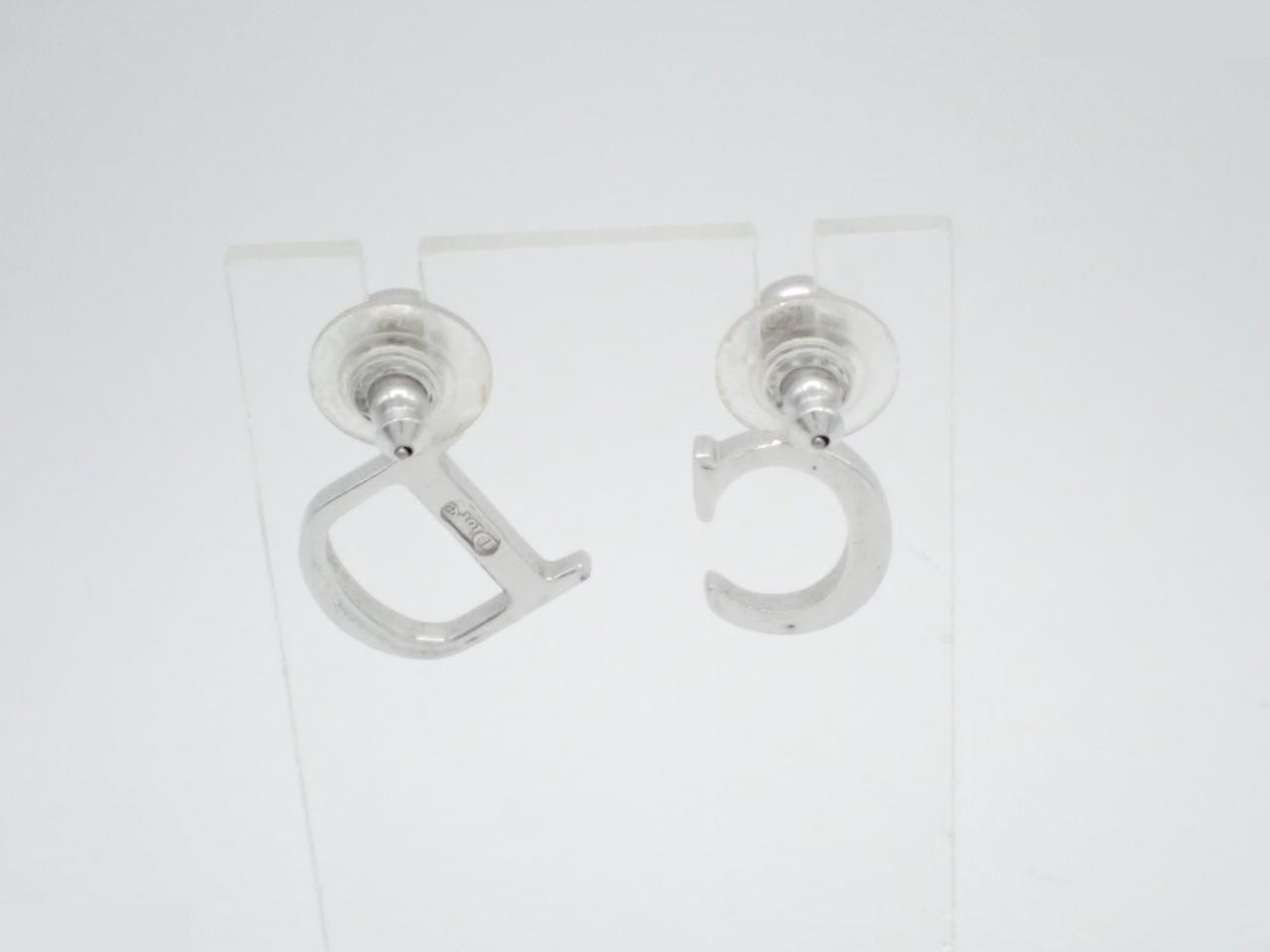 logo rhinestone earrings, with box. — view 2