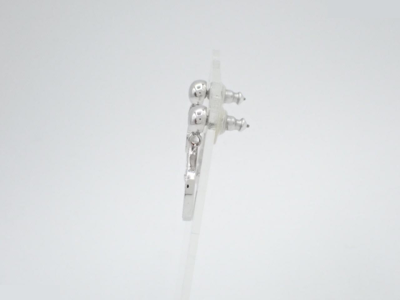 logo rhinestone earrings, with box. — view 3