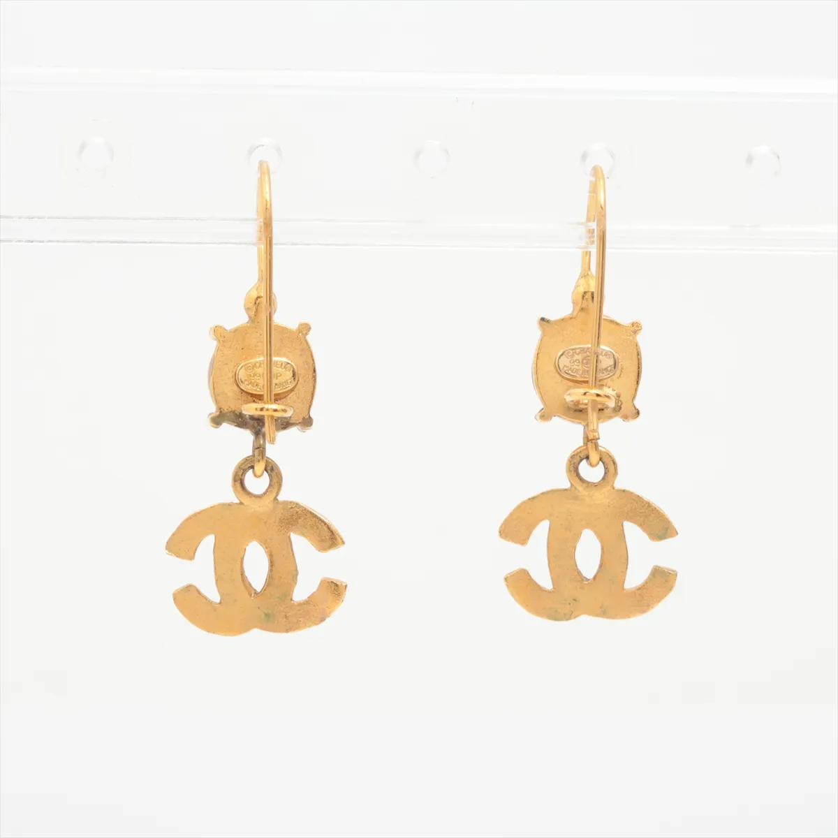 Coco Mark 99P Earrings (Pair) GP x Resin Gold. Shows — view 2