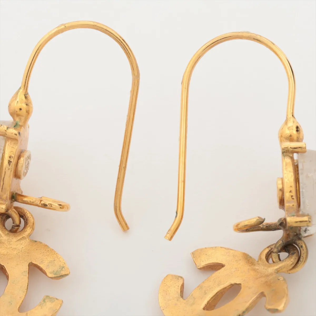 Coco Mark 99P Earrings (Pair) GP x Resin Gold. Shows — view 4
