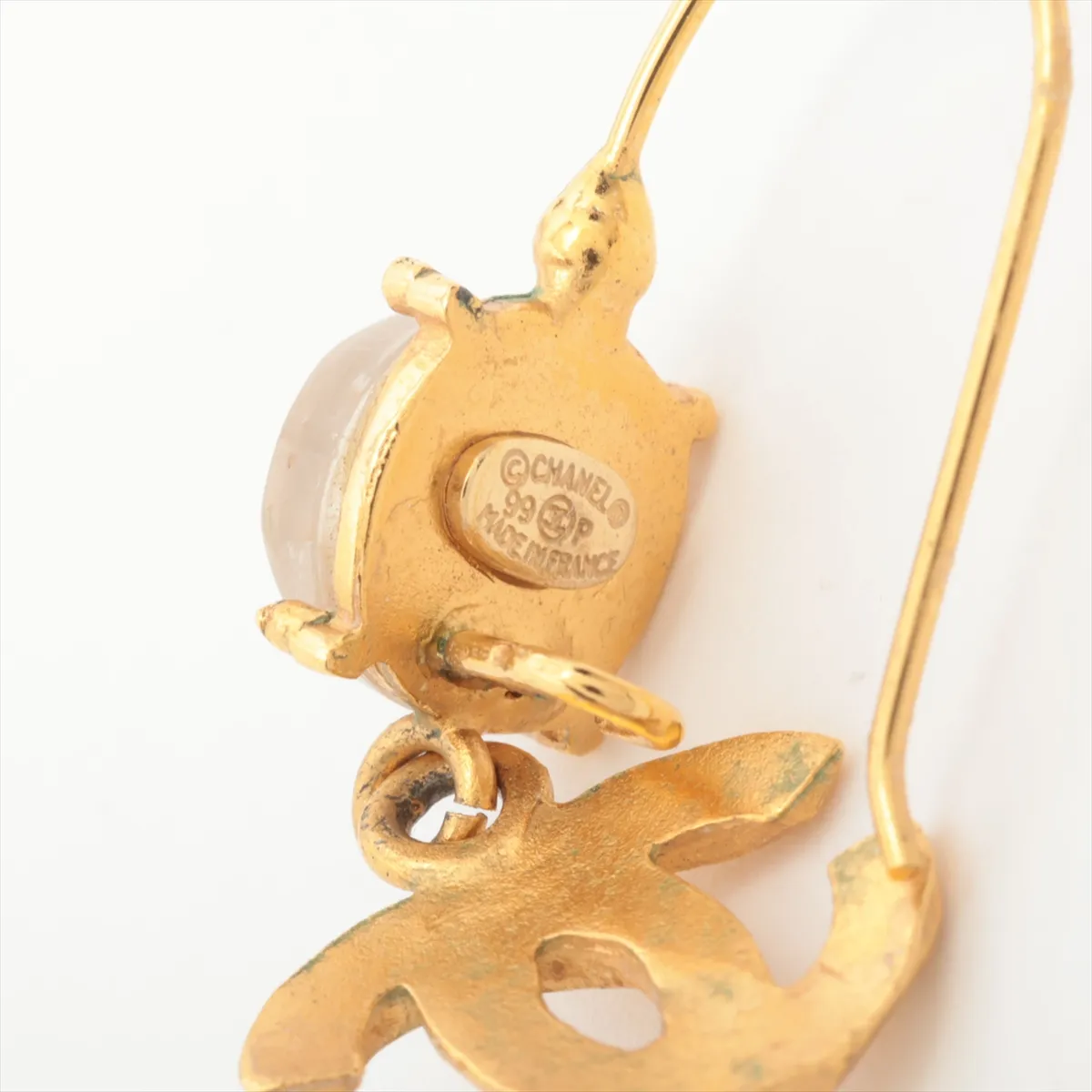 Coco Mark 99P Earrings (Pair) GP x Resin Gold. Shows — view 5