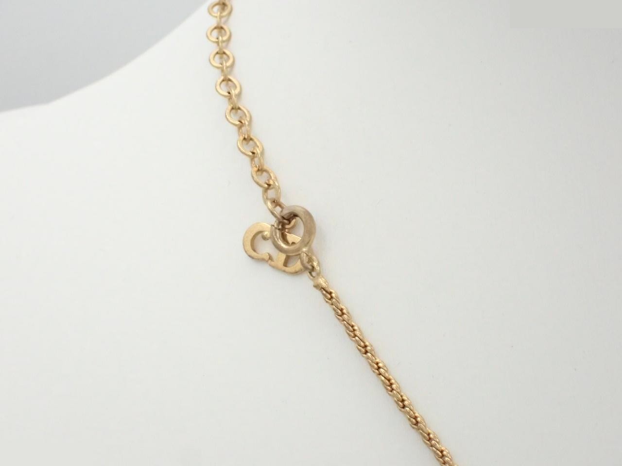 CD logo pendant necklace with approximately 42cm chain. — view 2