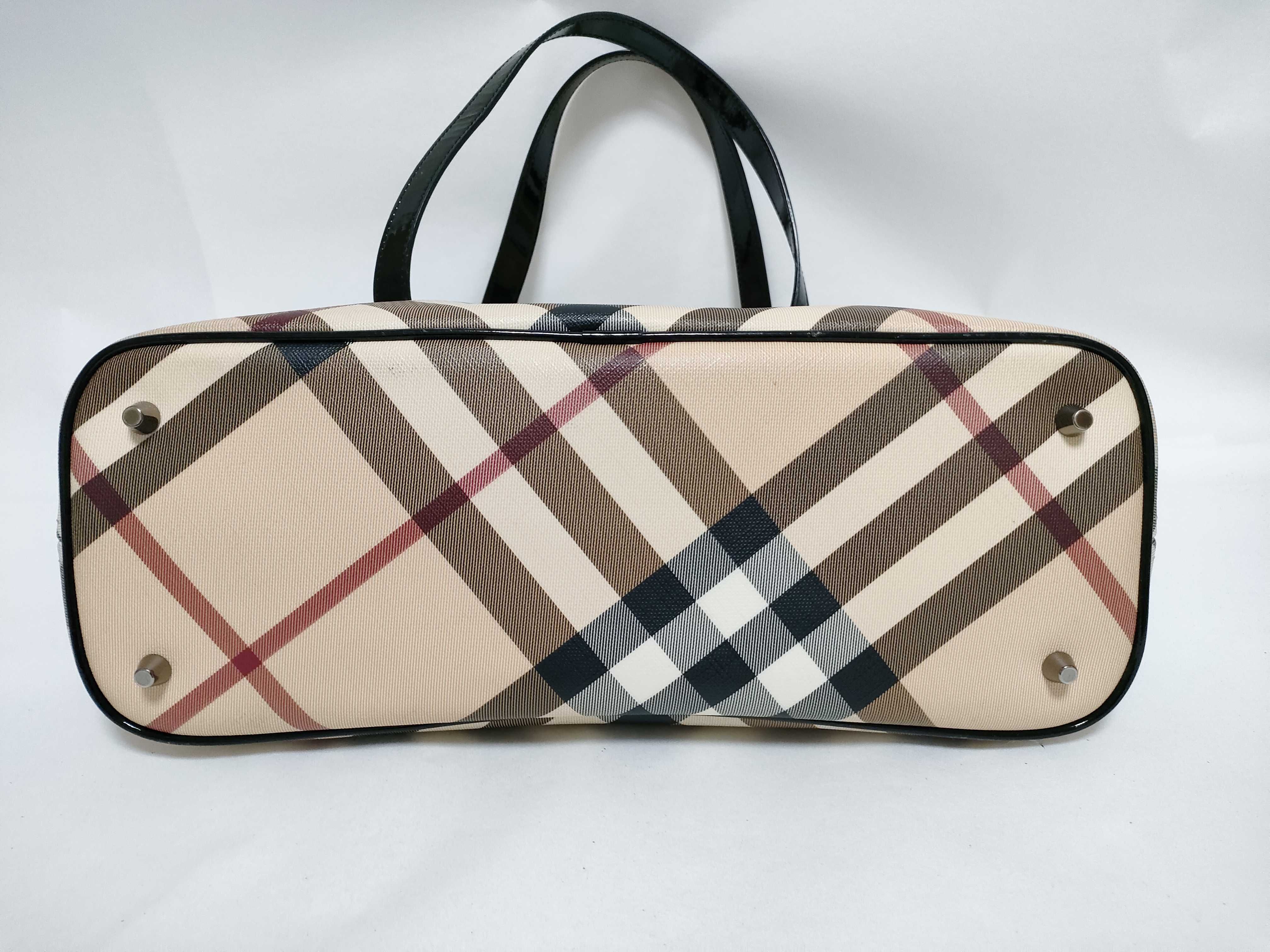 Nova Check Pattern Enamel Tote Bag — view 8