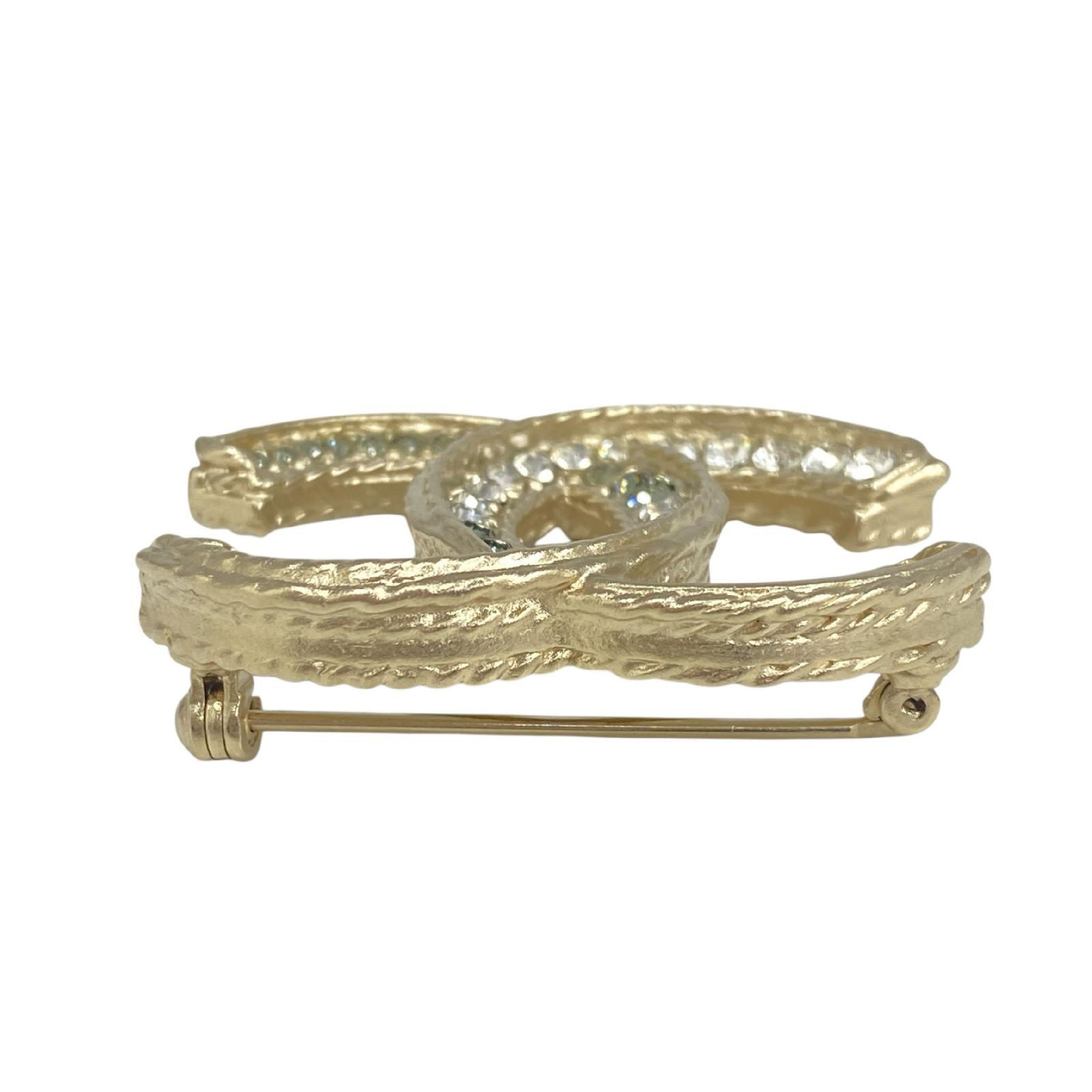 【*Shipped from: Hong Kong*】CHANEL ( ) Gold-colored Metal Coco Mark A13C Brooch — view 3