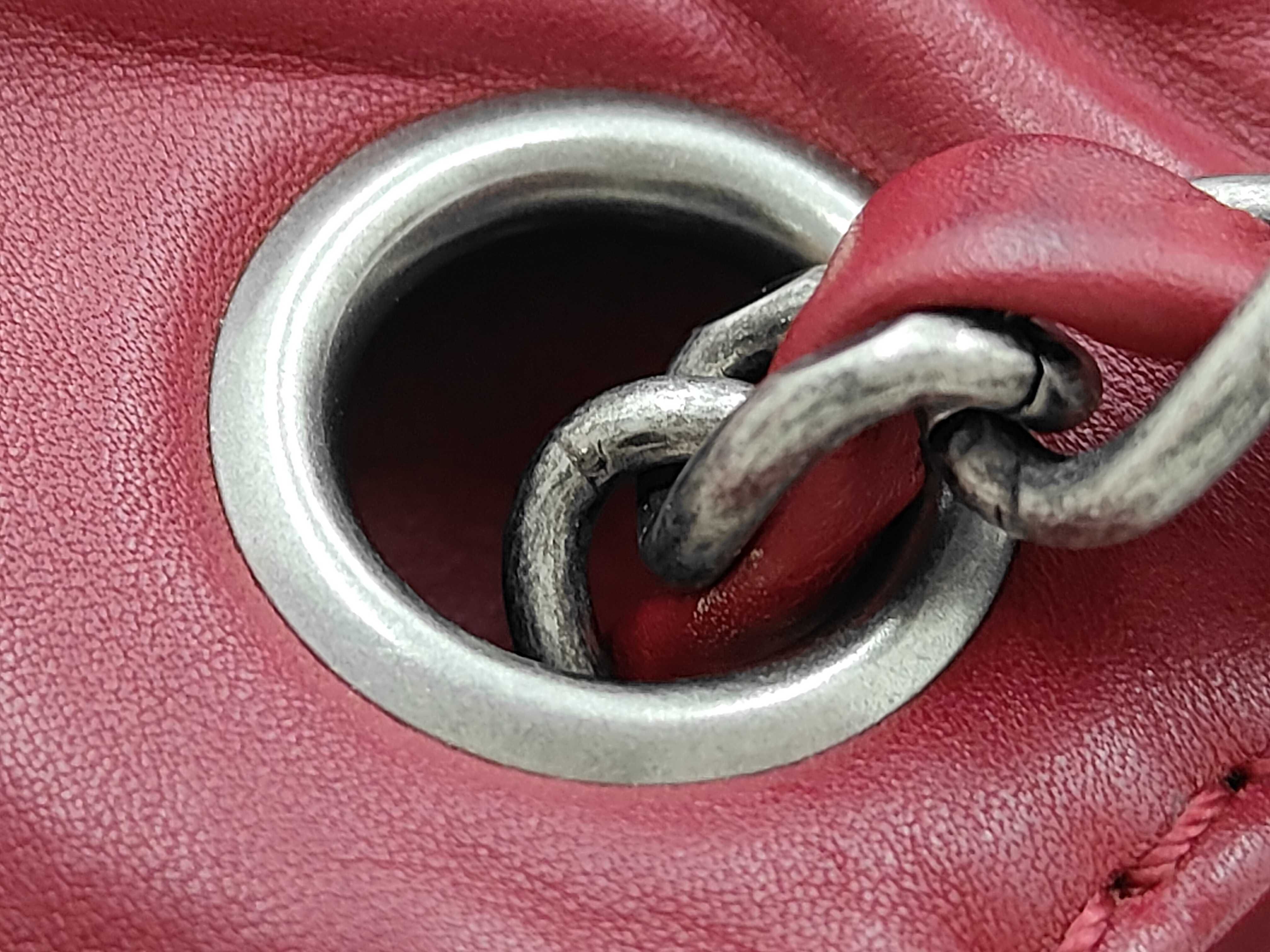 Lambskin Matelassé Double Turn-Lock Chain Backpack, Purple — view 8
