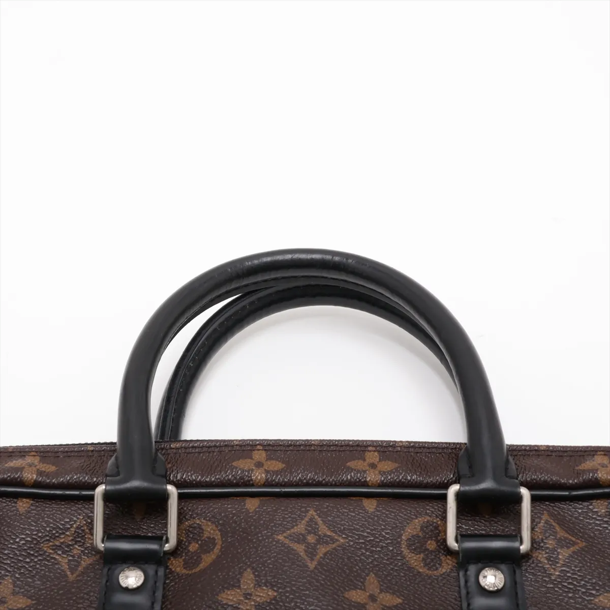 Monogram Macassar Port Document Voyage PM M52005 GI0168 Brown x Black — view 6