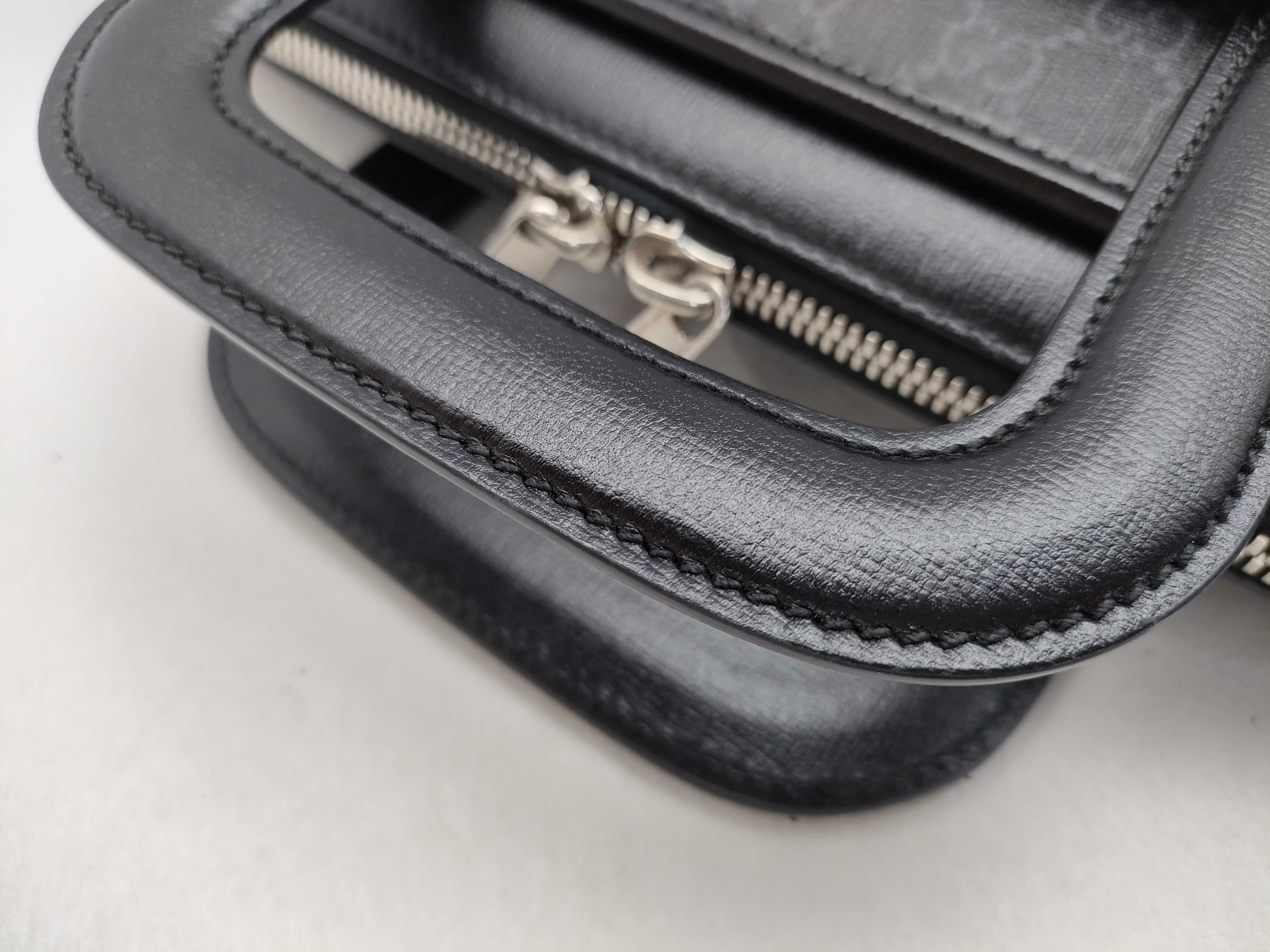 GG Supreme PVC x Leather Business Bag, Black, 700531 — view 4