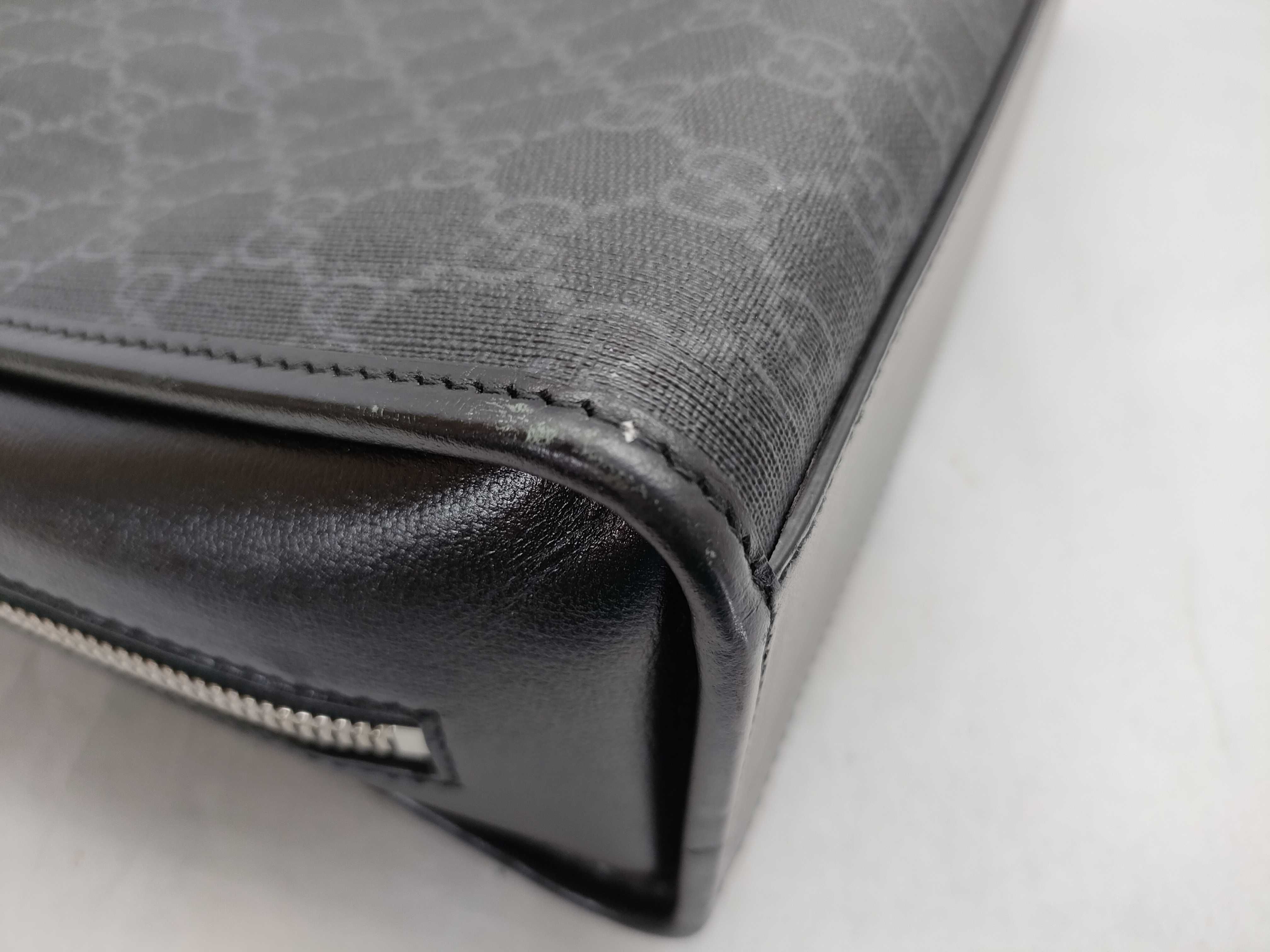 GG Supreme PVC x Leather Business Bag, Black, 700531 — view 8