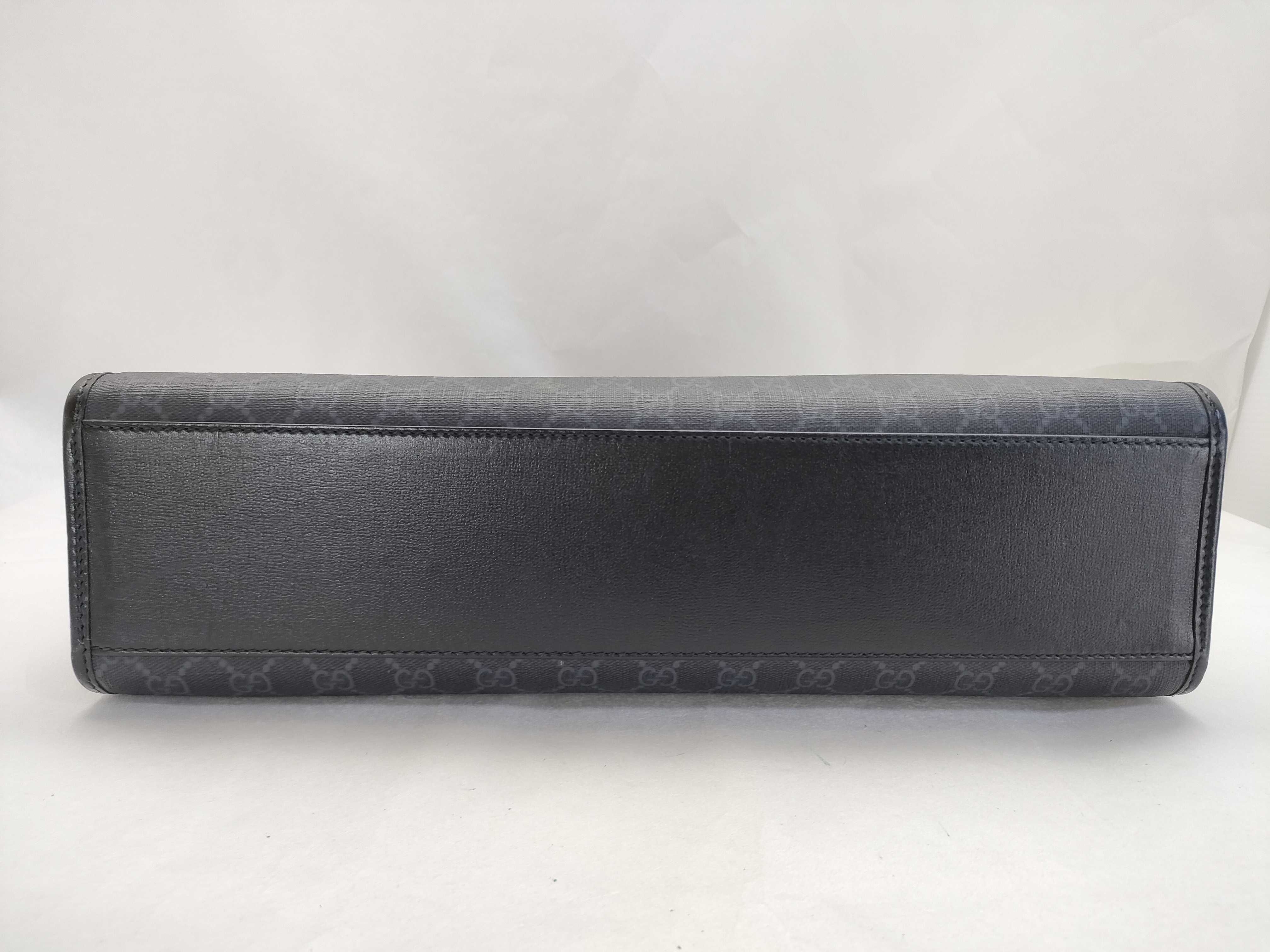 GG Supreme PVC x Leather Business Bag, Black, 700531 — view 9