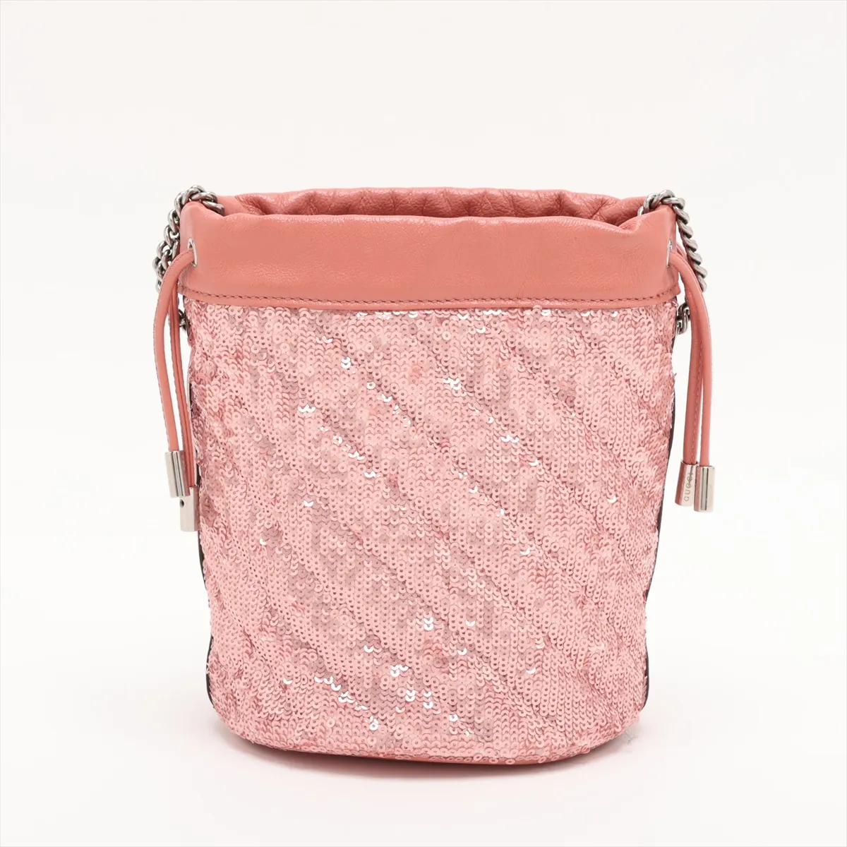 GG Marmont 575163 Sequin x Leather Chain Shoulder Bag, Pink — view 2