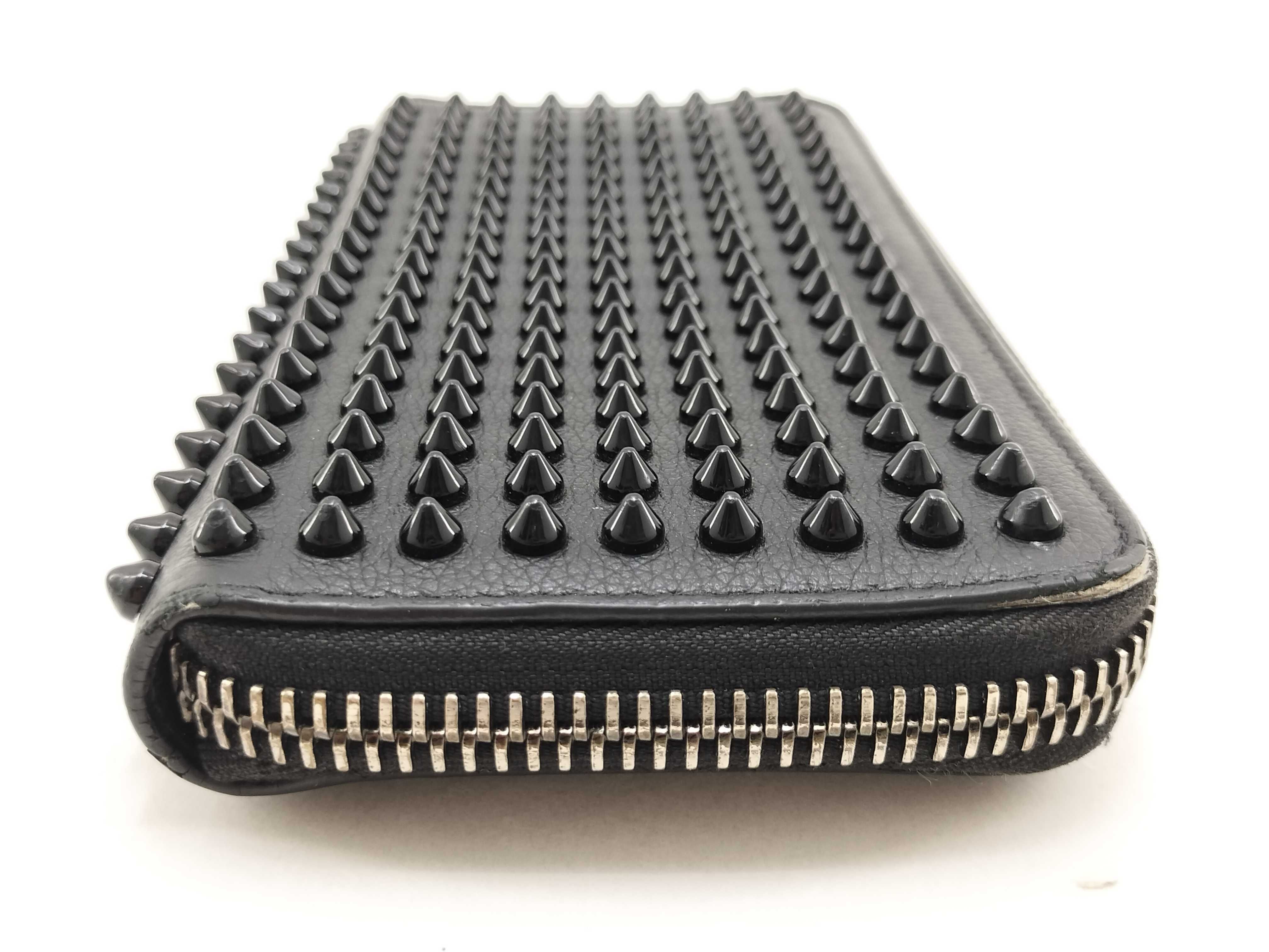 Studded Zippy Wallet, Black — view 3