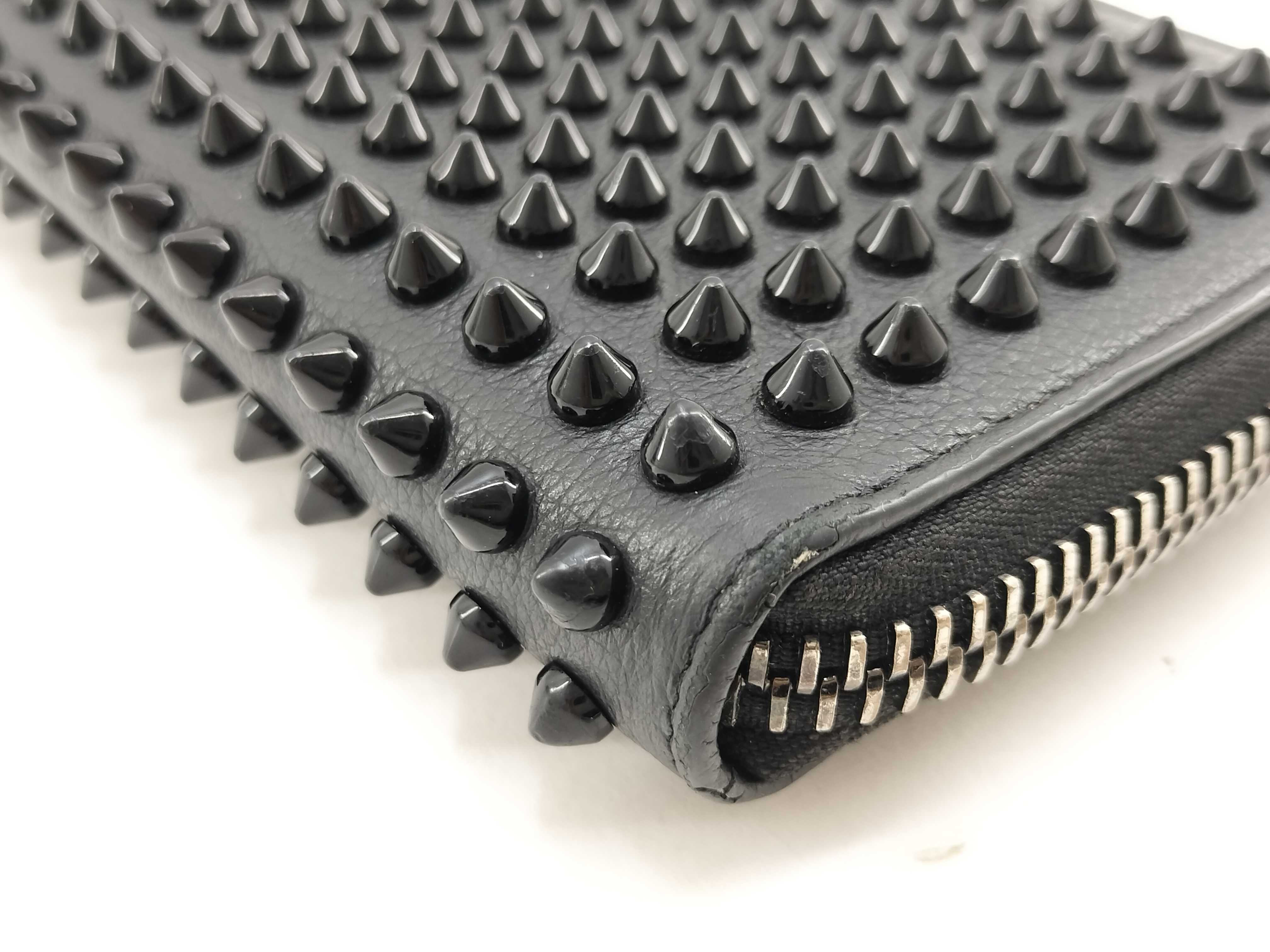 Studded Zippy Wallet, Black — view 4