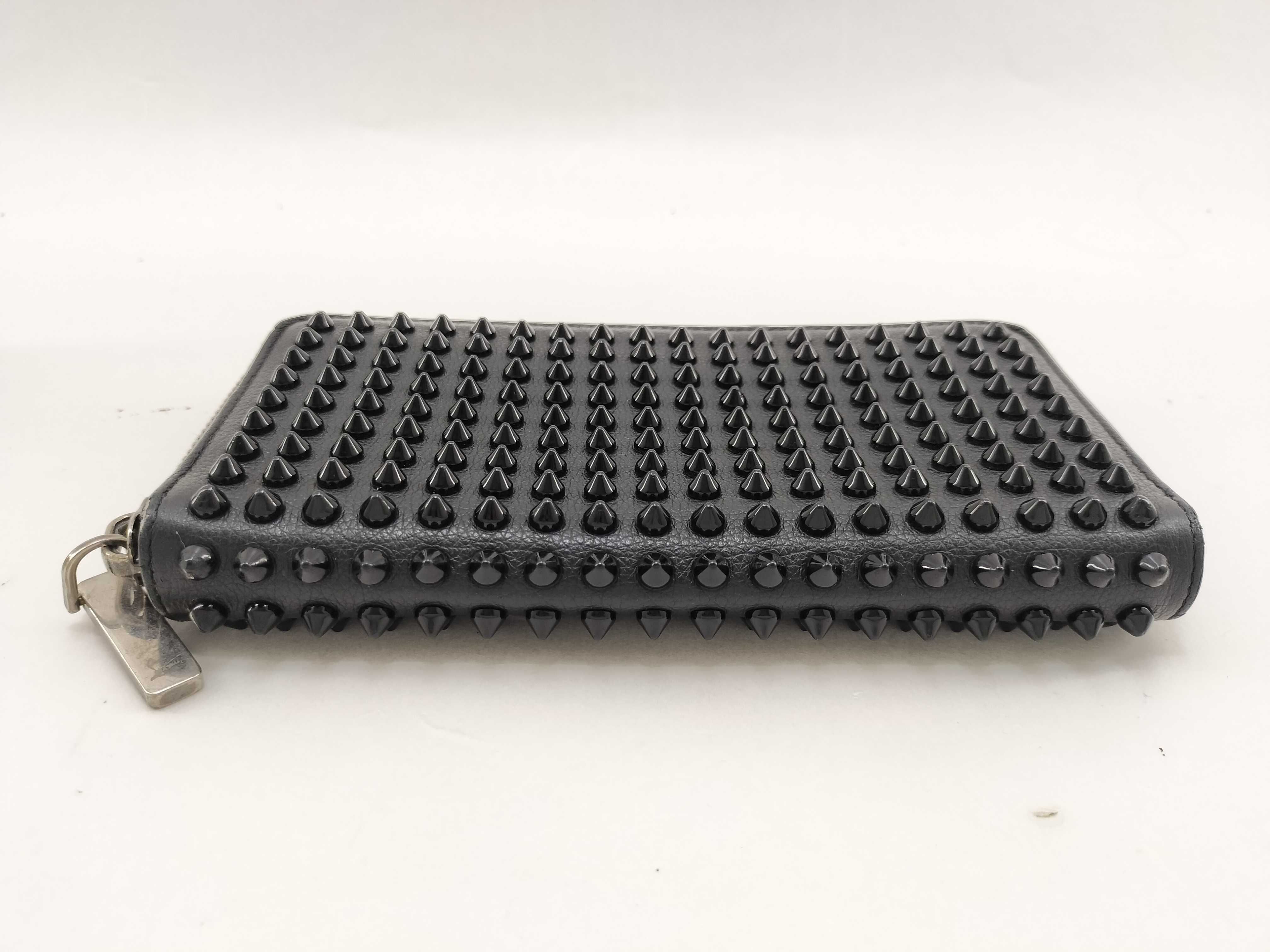 Studded Zippy Wallet, Black — view 5