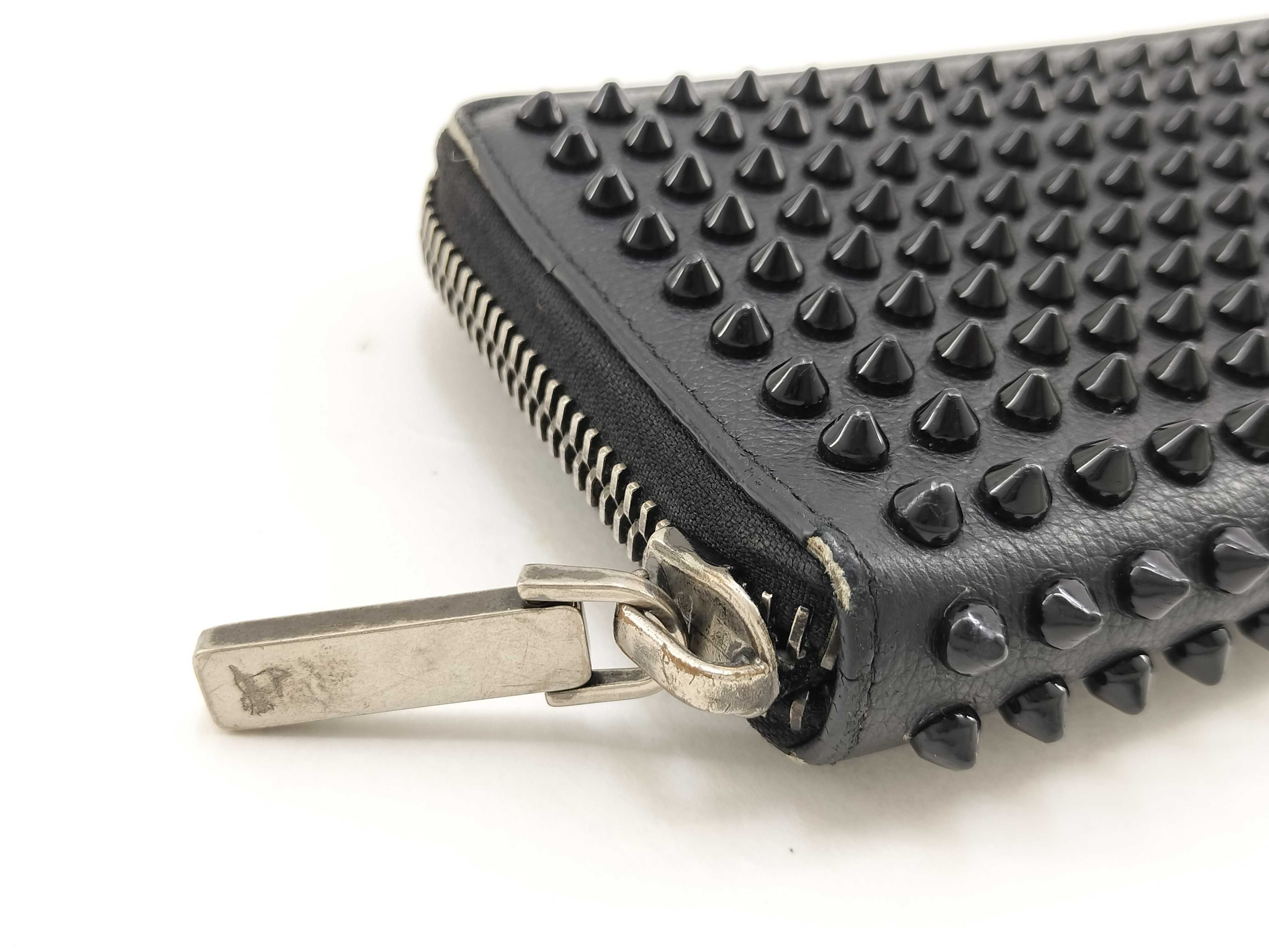 Studded Zippy Wallet, Black — view 6