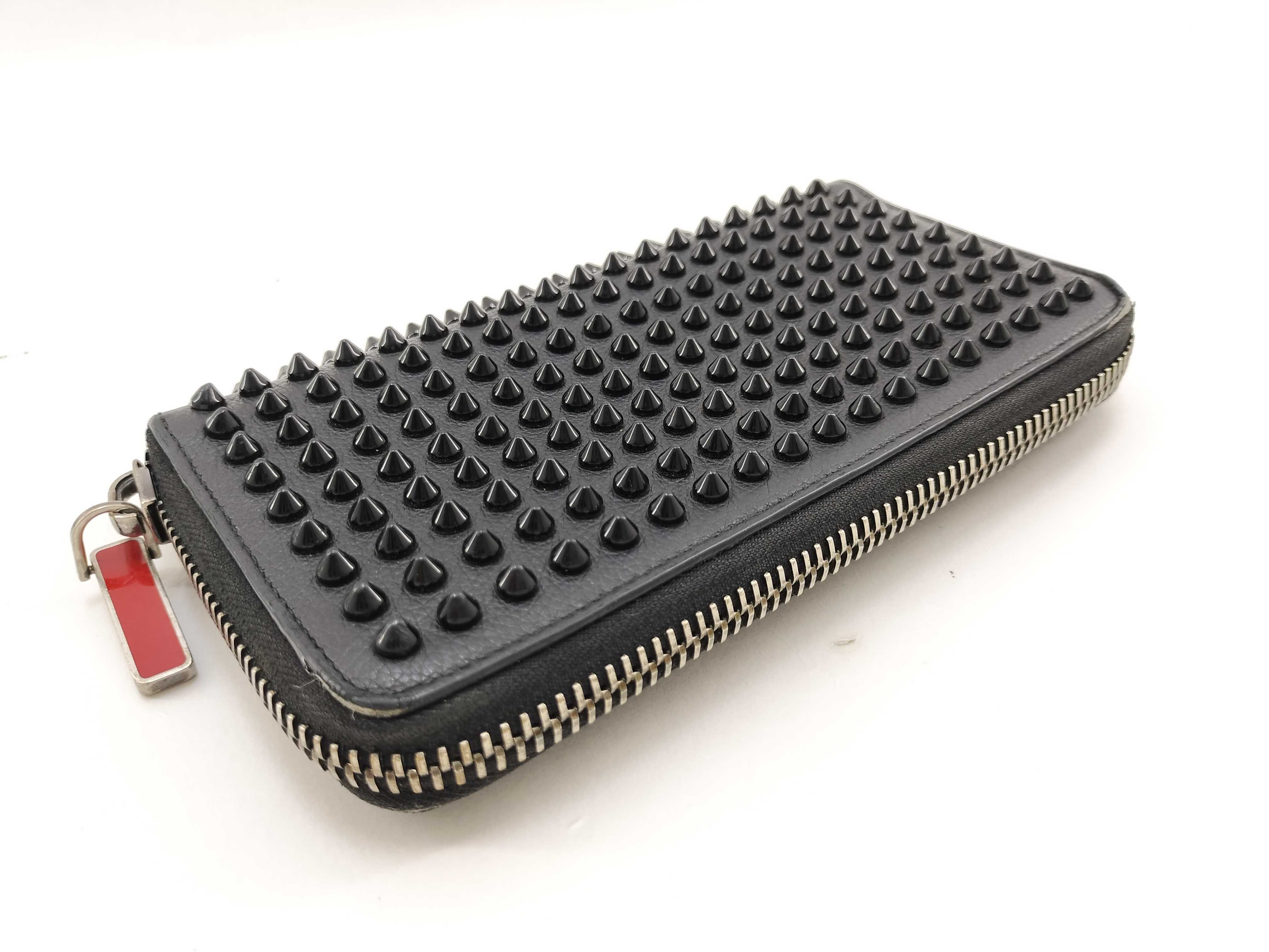 Studded Zippy Wallet, Black — view 7