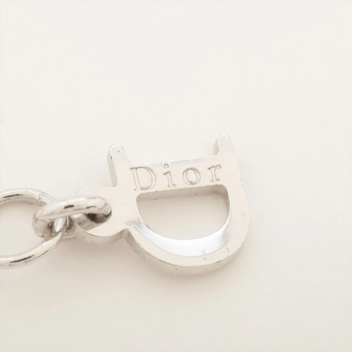 D-logo bracelet, metal and rhinestones, silver. — view 5