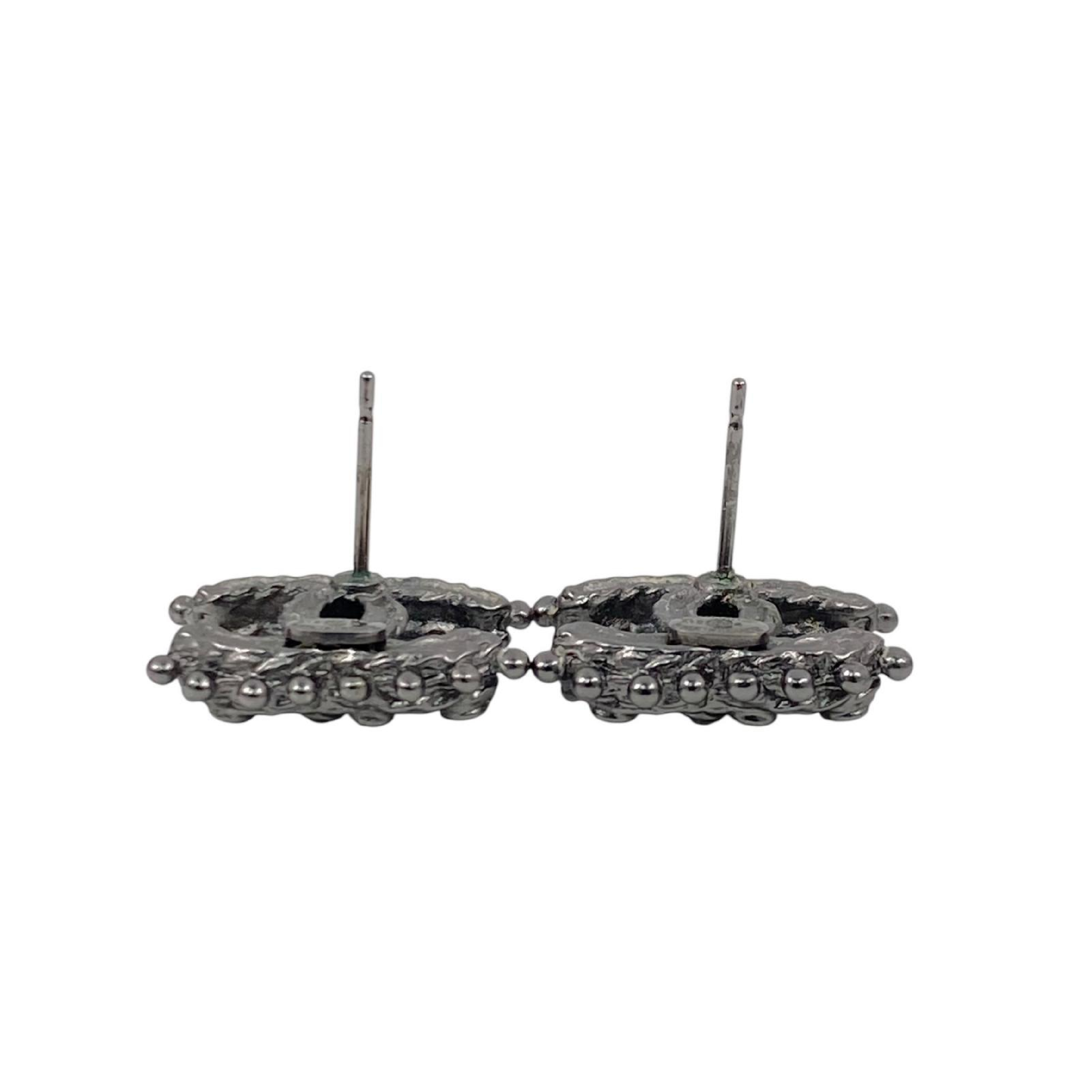 【*Shipped from: Hong Kong*】CHANEL ( ) Silver-colored Metal A12A Earrings — view 6