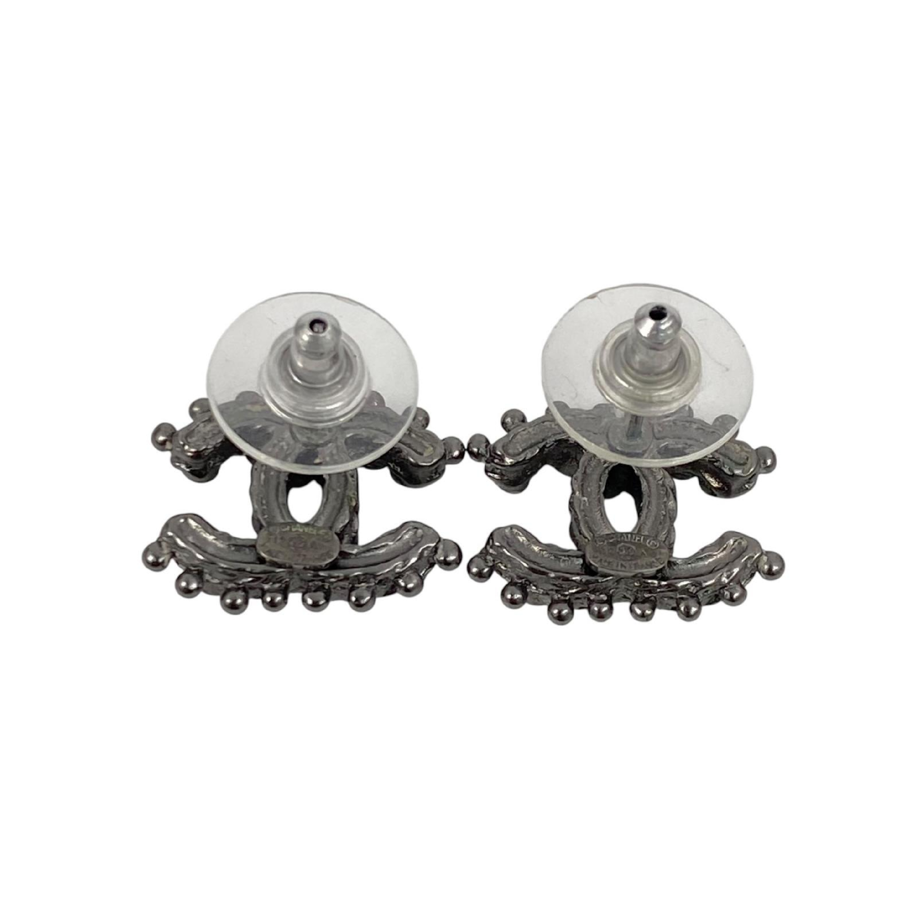 【*Shipped from: Hong Kong*】CHANEL ( ) Silver-colored Metal A12A Earrings — view 7