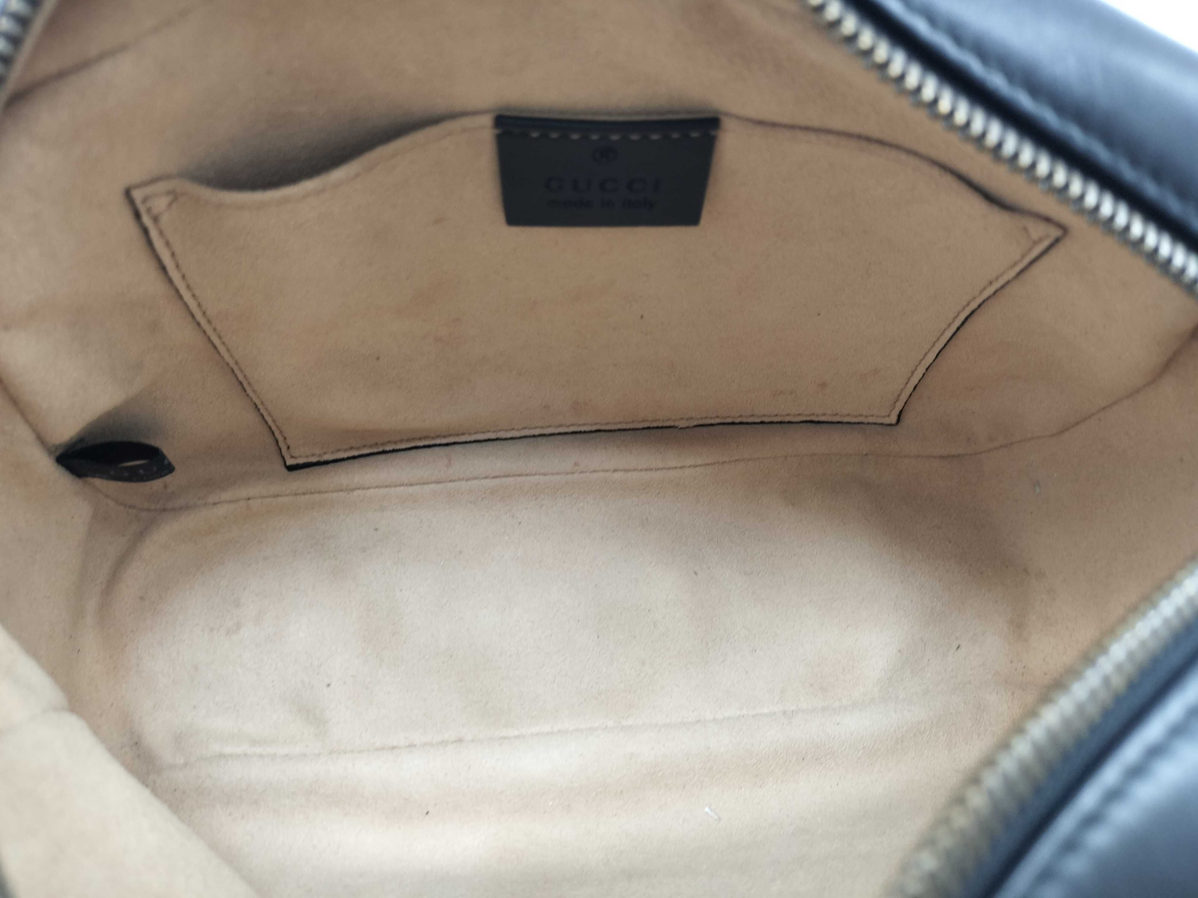 PH - Black Quilted Leather GG Marmont Camera Sling Bag (Shoulder Bag) — view 12