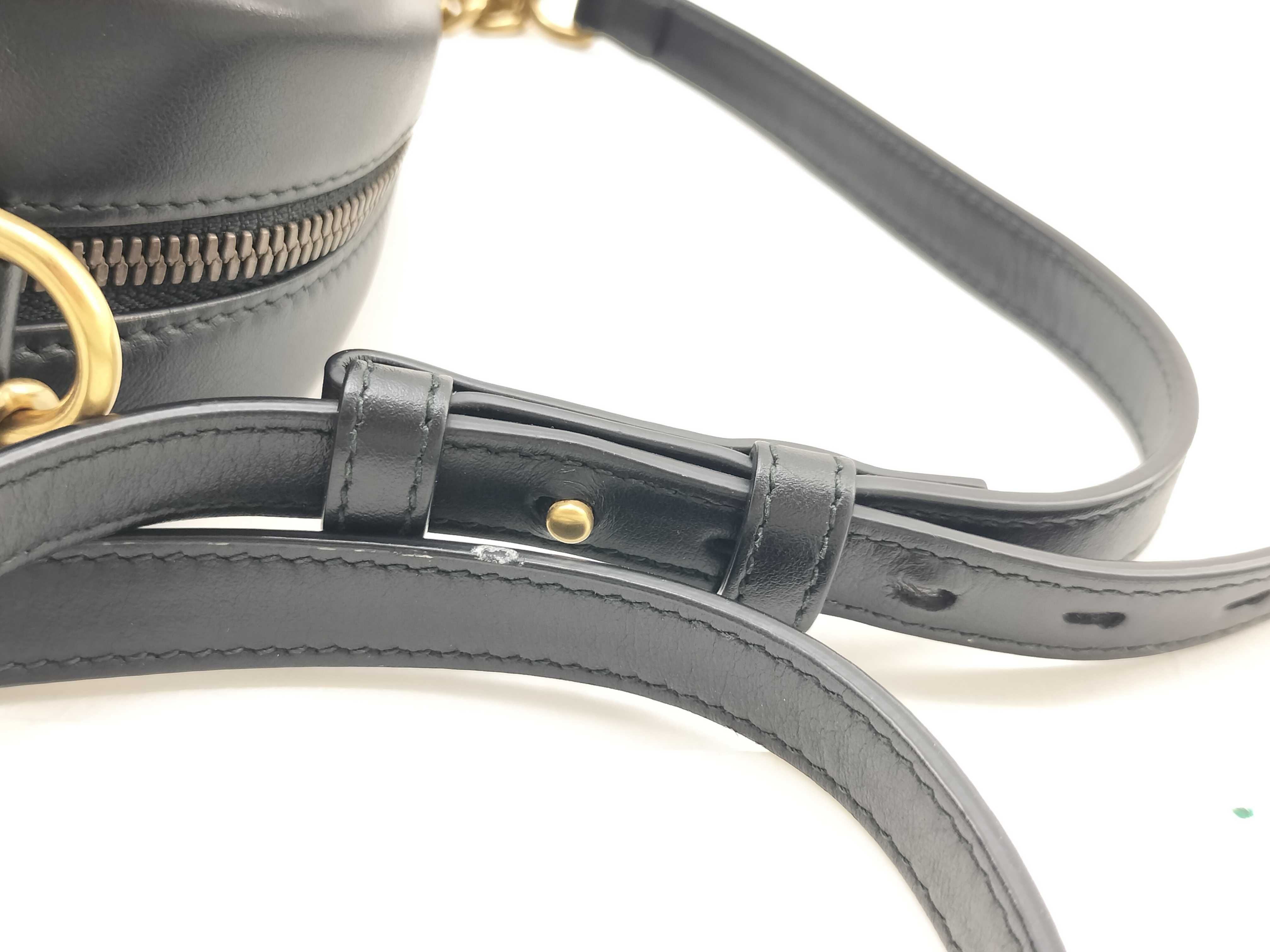 PH - Black Quilted Leather GG Marmont Camera Sling Bag (Shoulder Bag) — view 7
