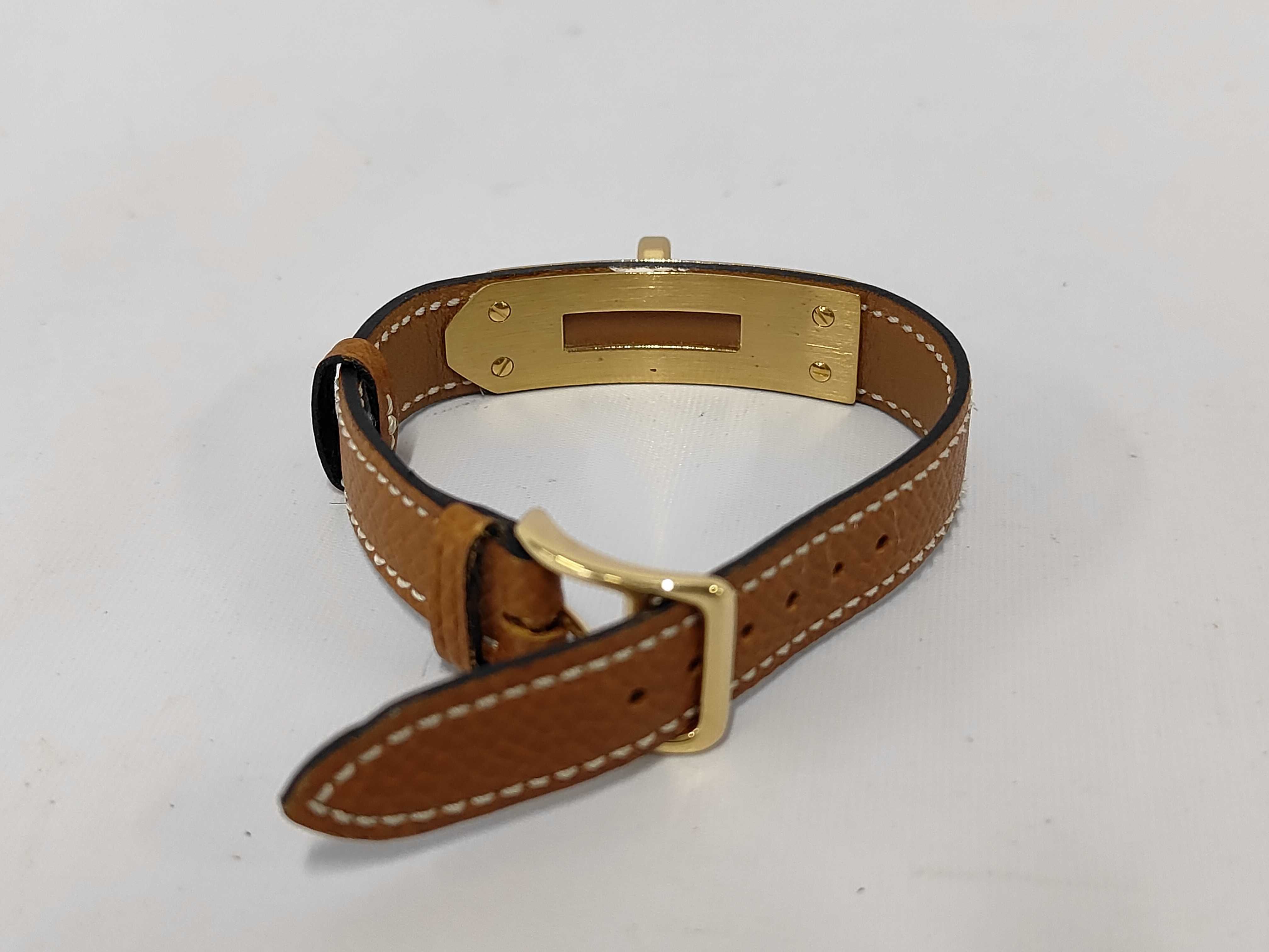 Kelly Bracelet, Leather, Gold, Bracelet/Bangle — view 4