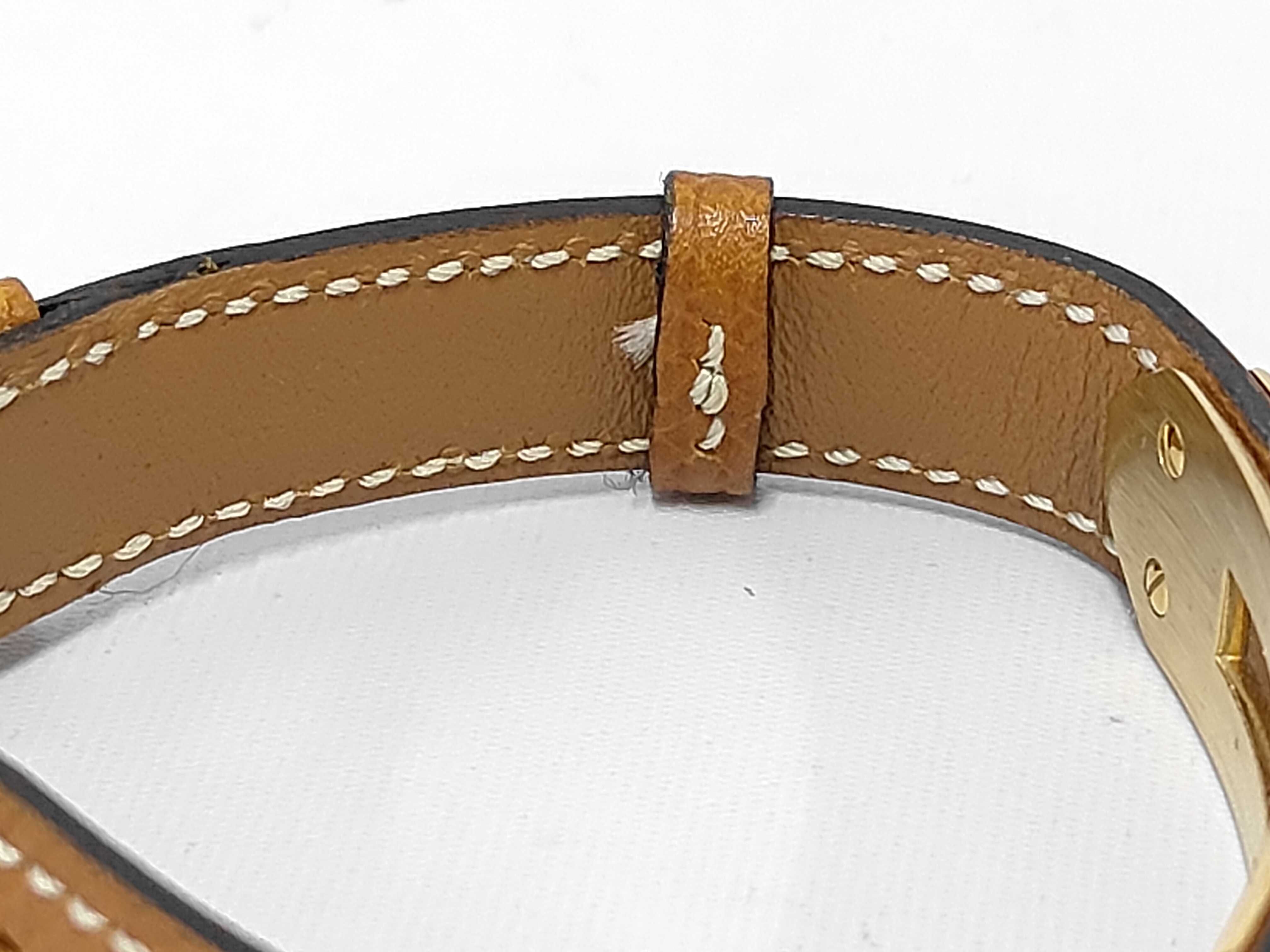 Kelly Bracelet, Leather, Gold, Bracelet/Bangle — view 5