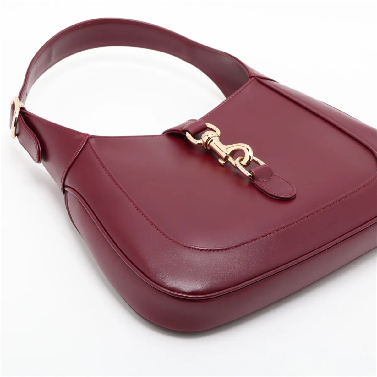 Jackie Leather Shoulder Bag, Bordeaux, 782849 — view 4