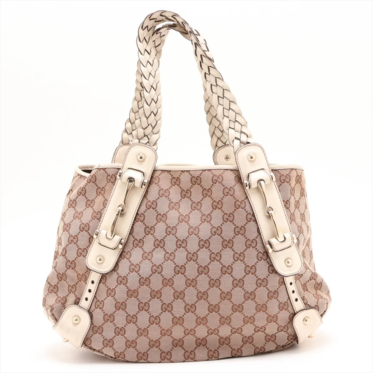 GG Canvas x Leather Tote Bag Beige 162900 — view 2