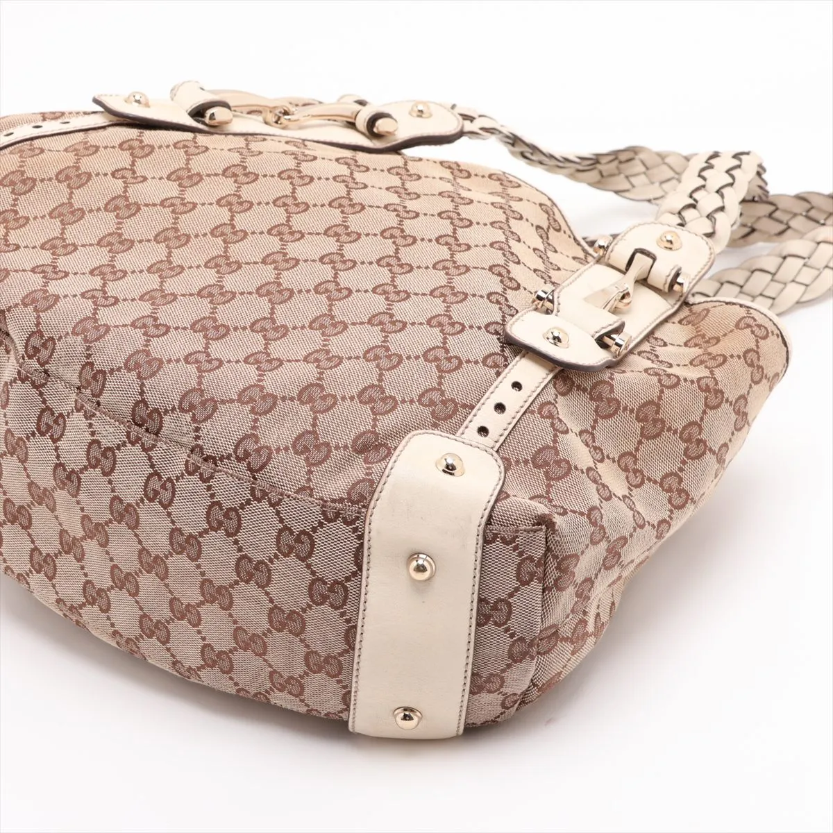 GG Canvas x Leather Tote Bag Beige 162900 — view 3