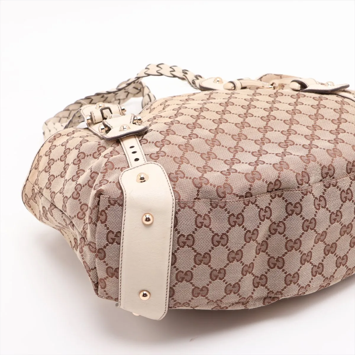 GG Canvas x Leather Tote Bag Beige 162900 — view 4