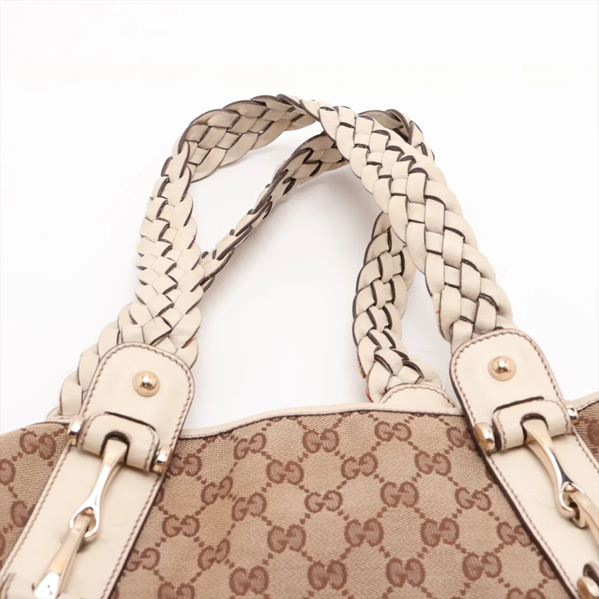 GG Canvas x Leather Tote Bag Beige 162900 — view 6
