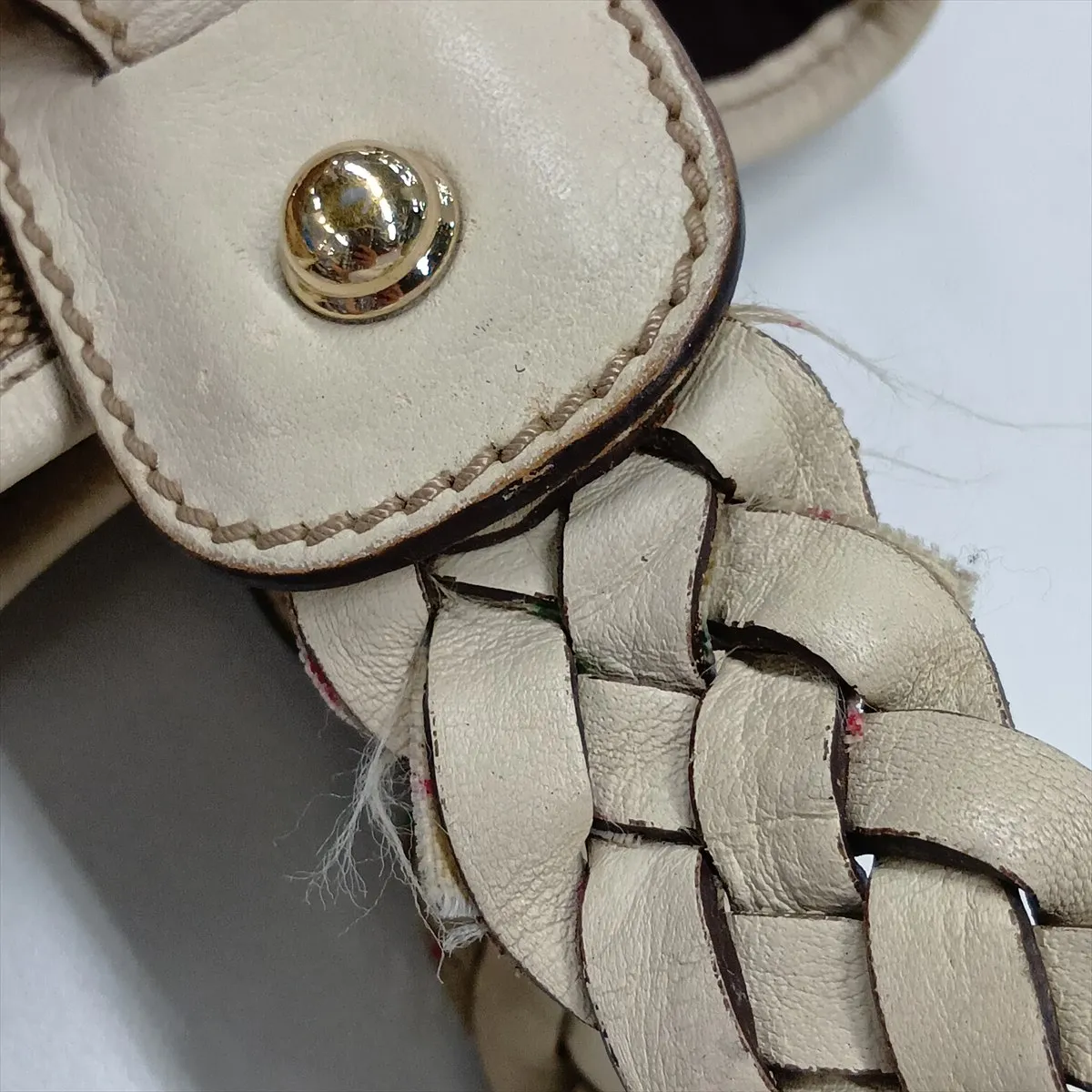GG Canvas x Leather Tote Bag Beige 162900 — view 10