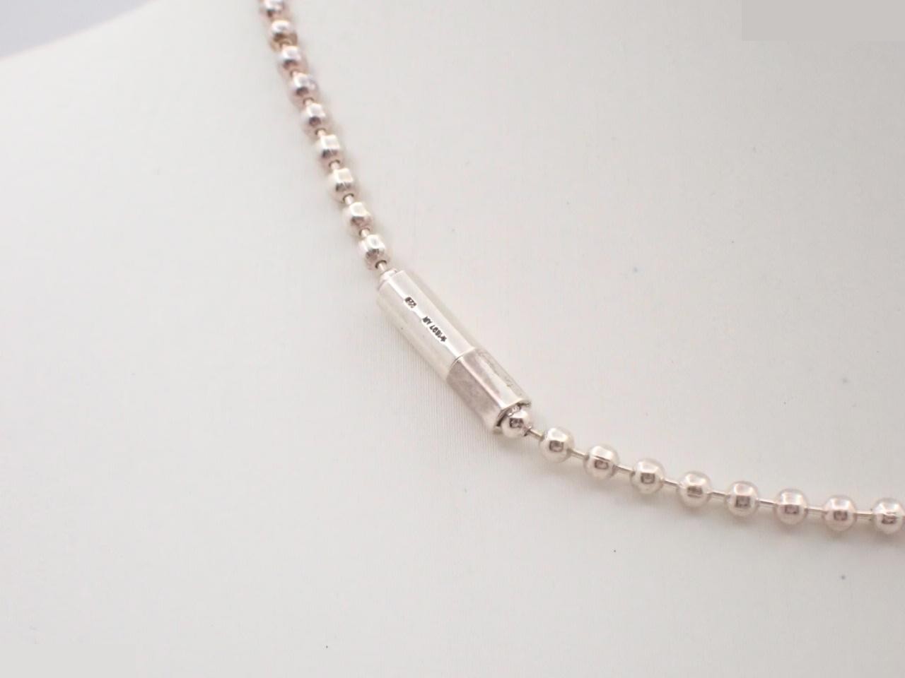 Necklace, ball chain, 925 sterling silver, 11.3g, chain approximately 36cm — view 2