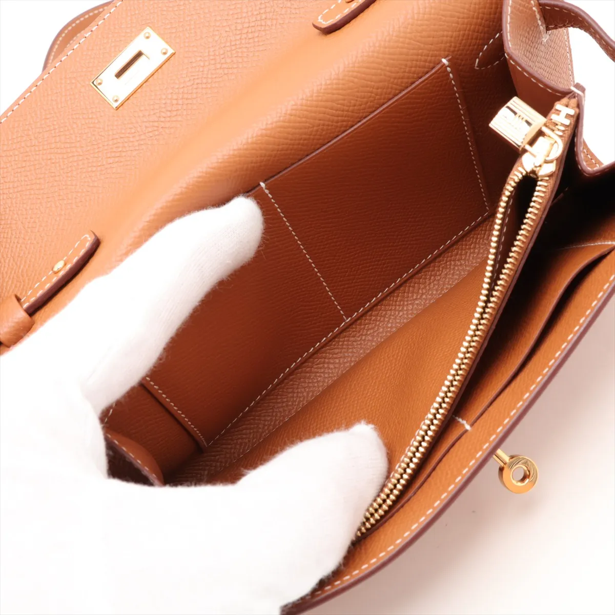 [Individually packaged] Hermes Kelly Wallet Long To Go, Veau Epsom, Gold, Gold Hardware, Z: 2021 — view 8