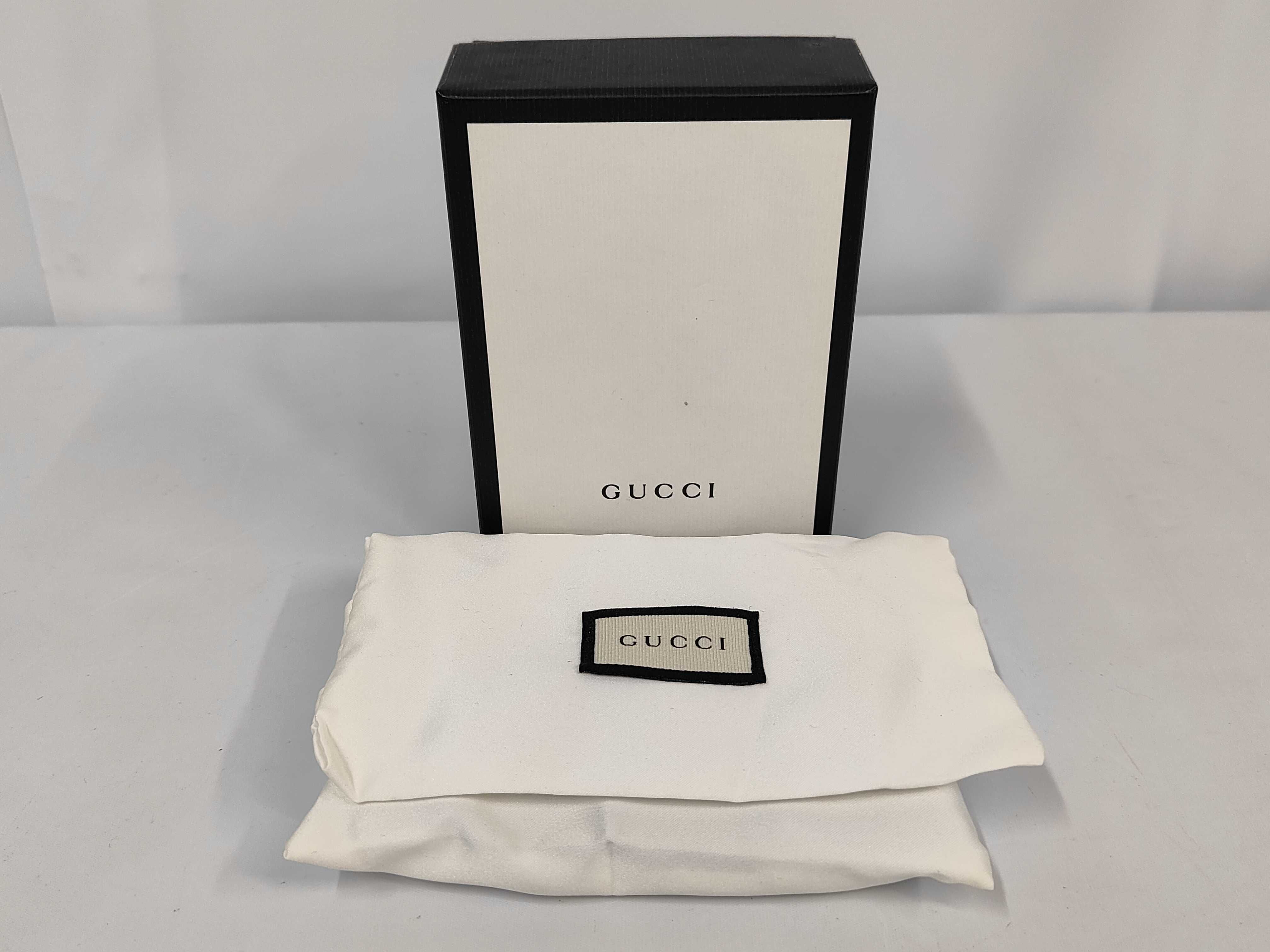 GG Marmont Leather Folding Wallet, Black — view 11