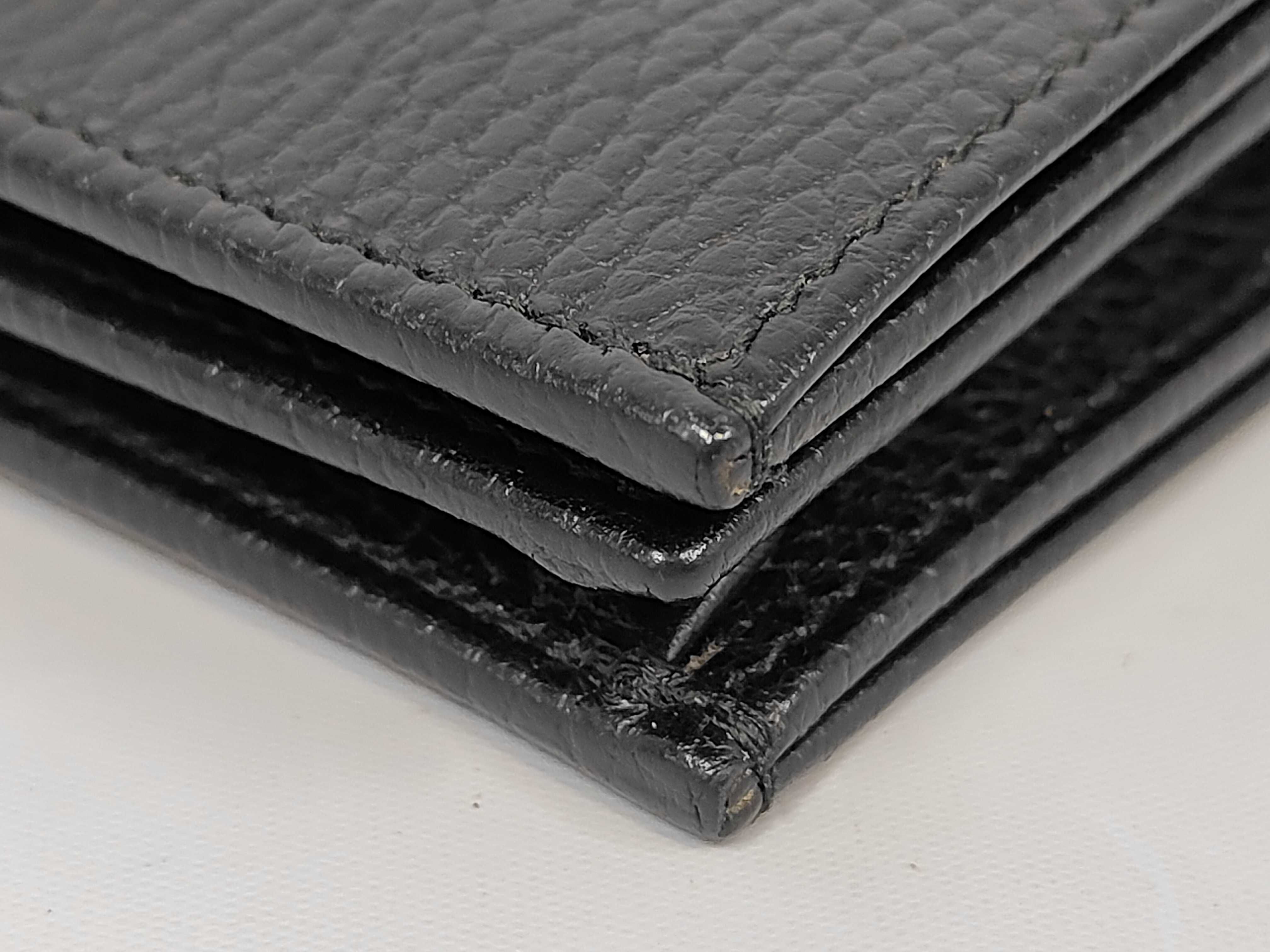 GG Marmont Leather Folding Wallet, Black — view 3