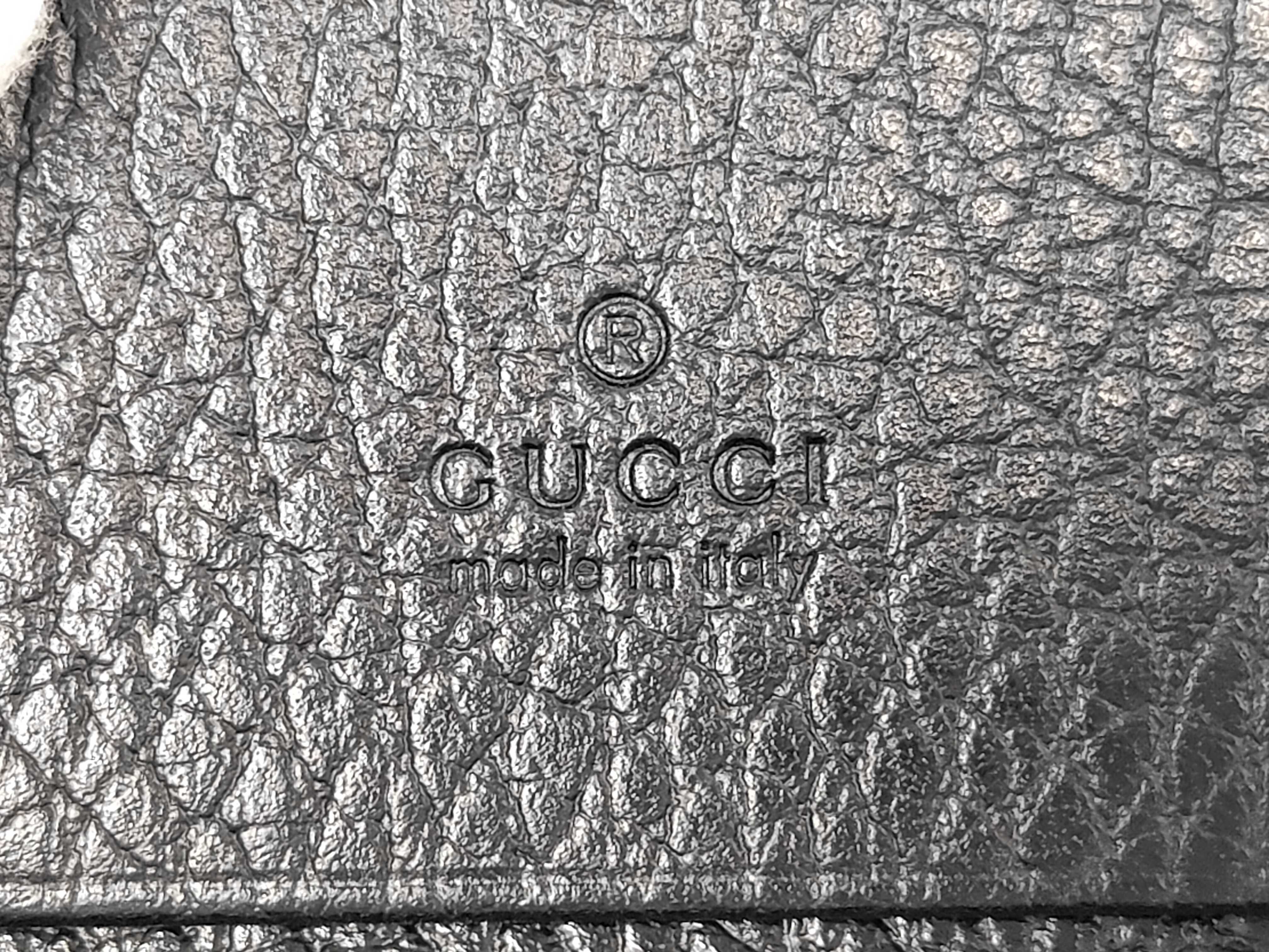 GG Marmont Leather Folding Wallet, Black — view 10