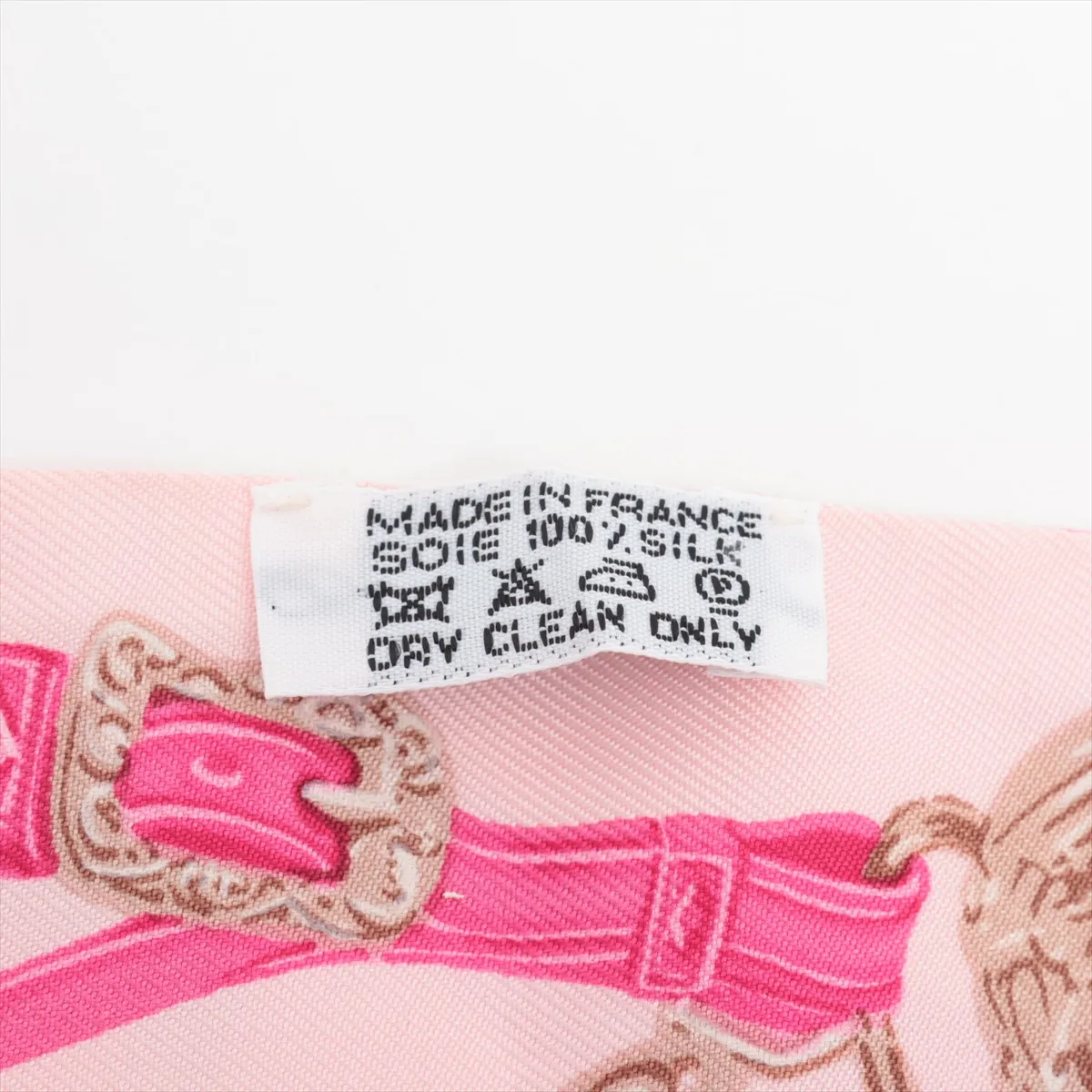 Twilly Brides de Gala Bayadere scarf, silk, pink. Shows signs of wear, — view 3