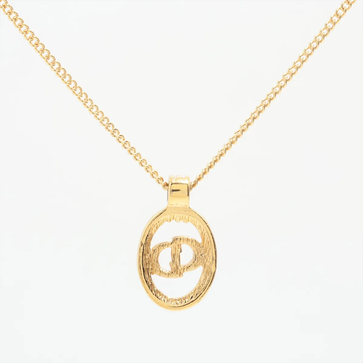 CD Logo Necklace GP Gold — view 2