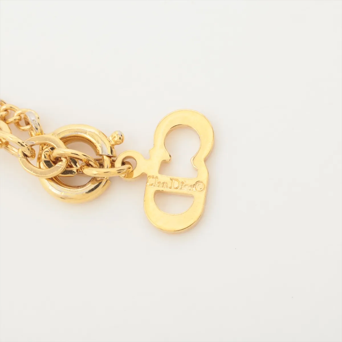 CD Logo Necklace GP Gold — view 4