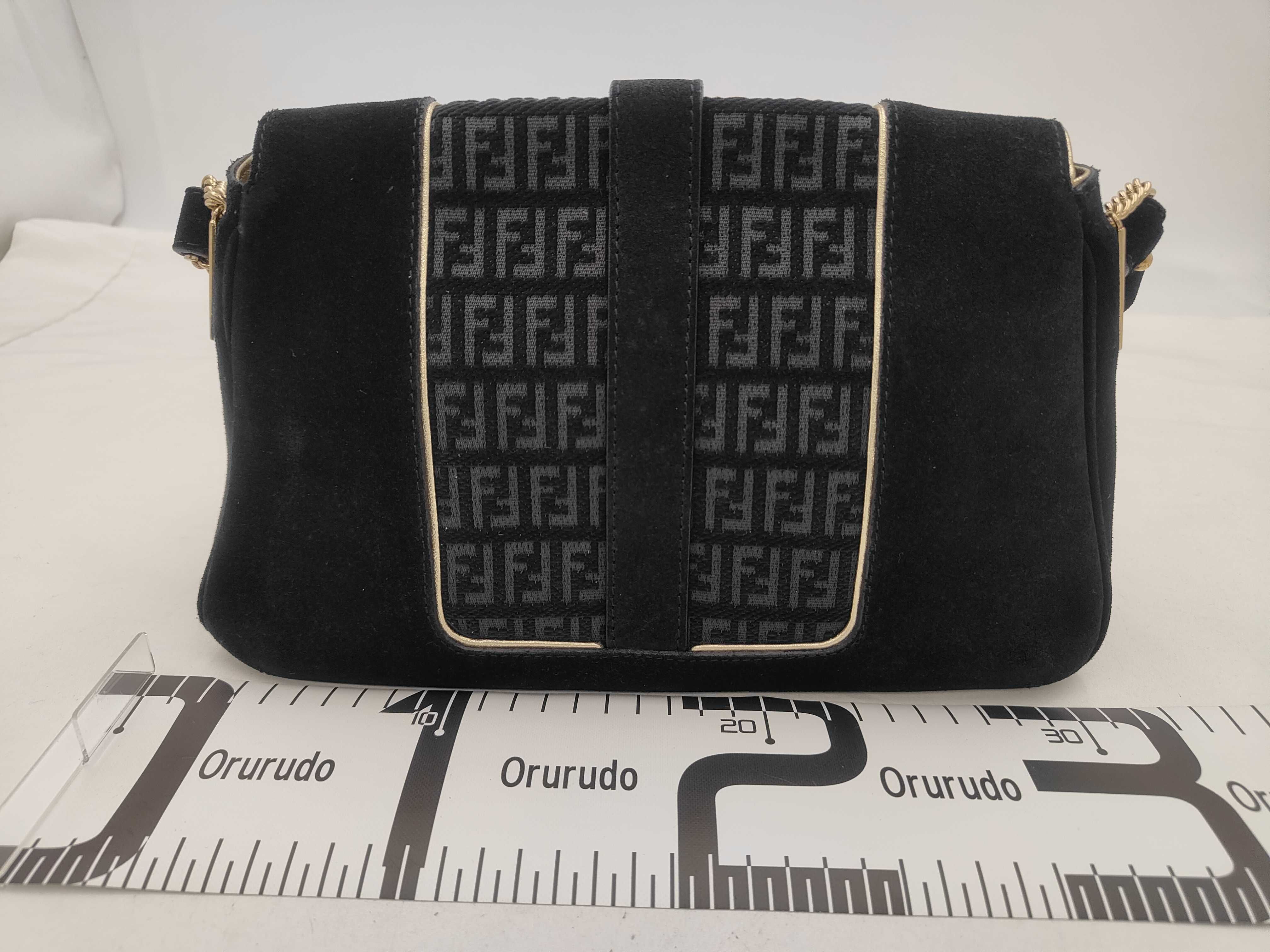 Zucchino Suede Jacquard Gold Shoulder Bag — view 2